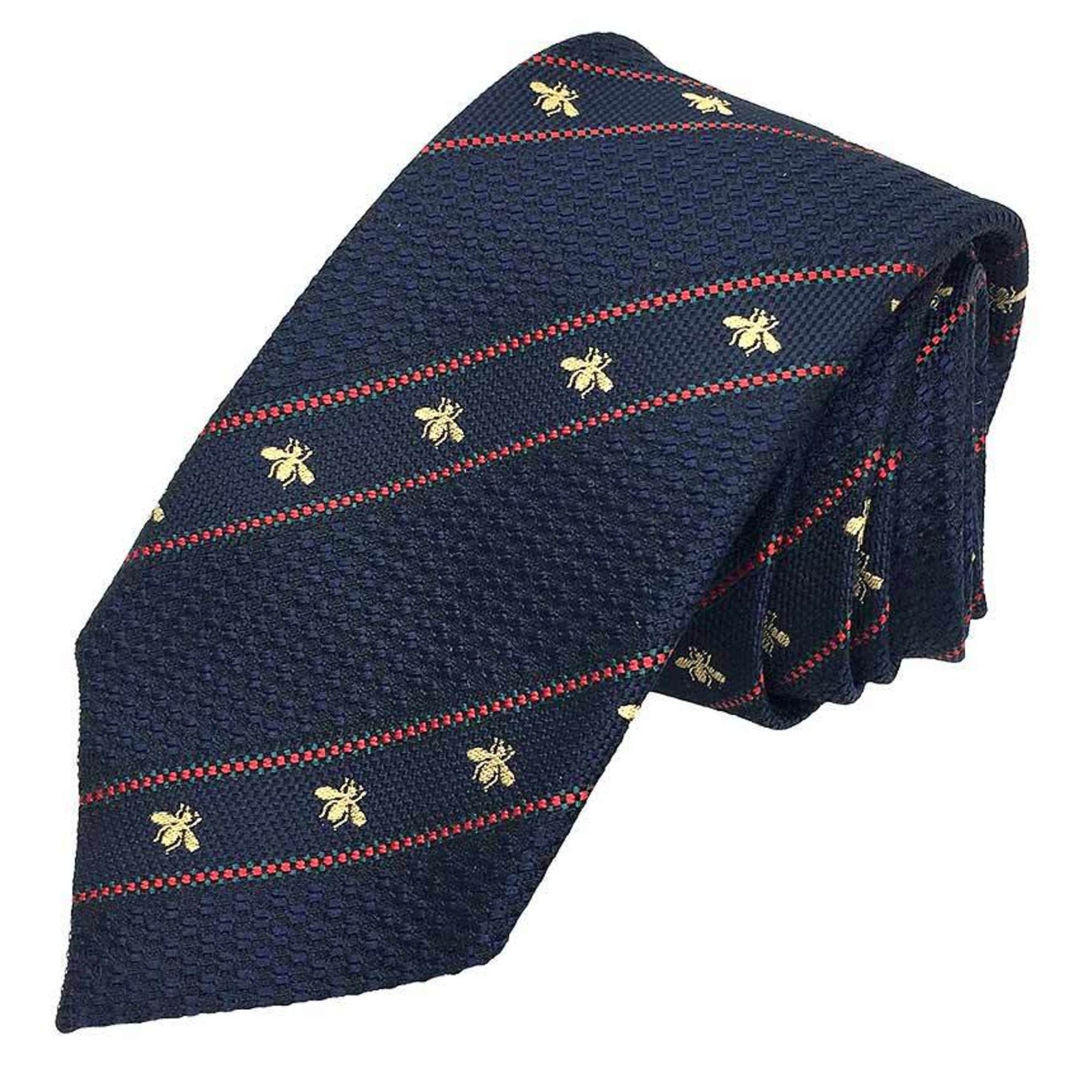 GUCCI tie Bee stripe silk