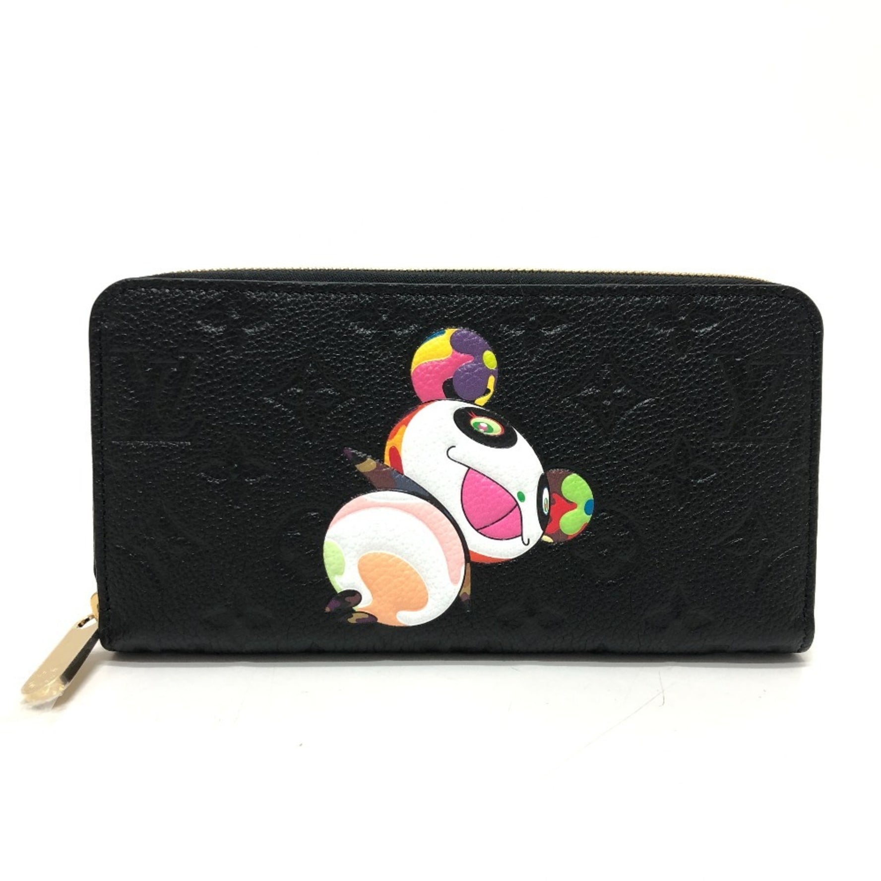 Louis Vuitton Japan Limited LV x TM Zippy Wallet Takashi Murakami Panda Long Monogram Empreinte Leather Men's Noir Black