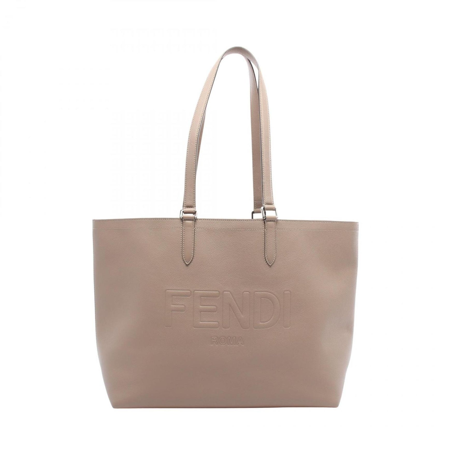 Fendi logo tote bag, leather, men's and