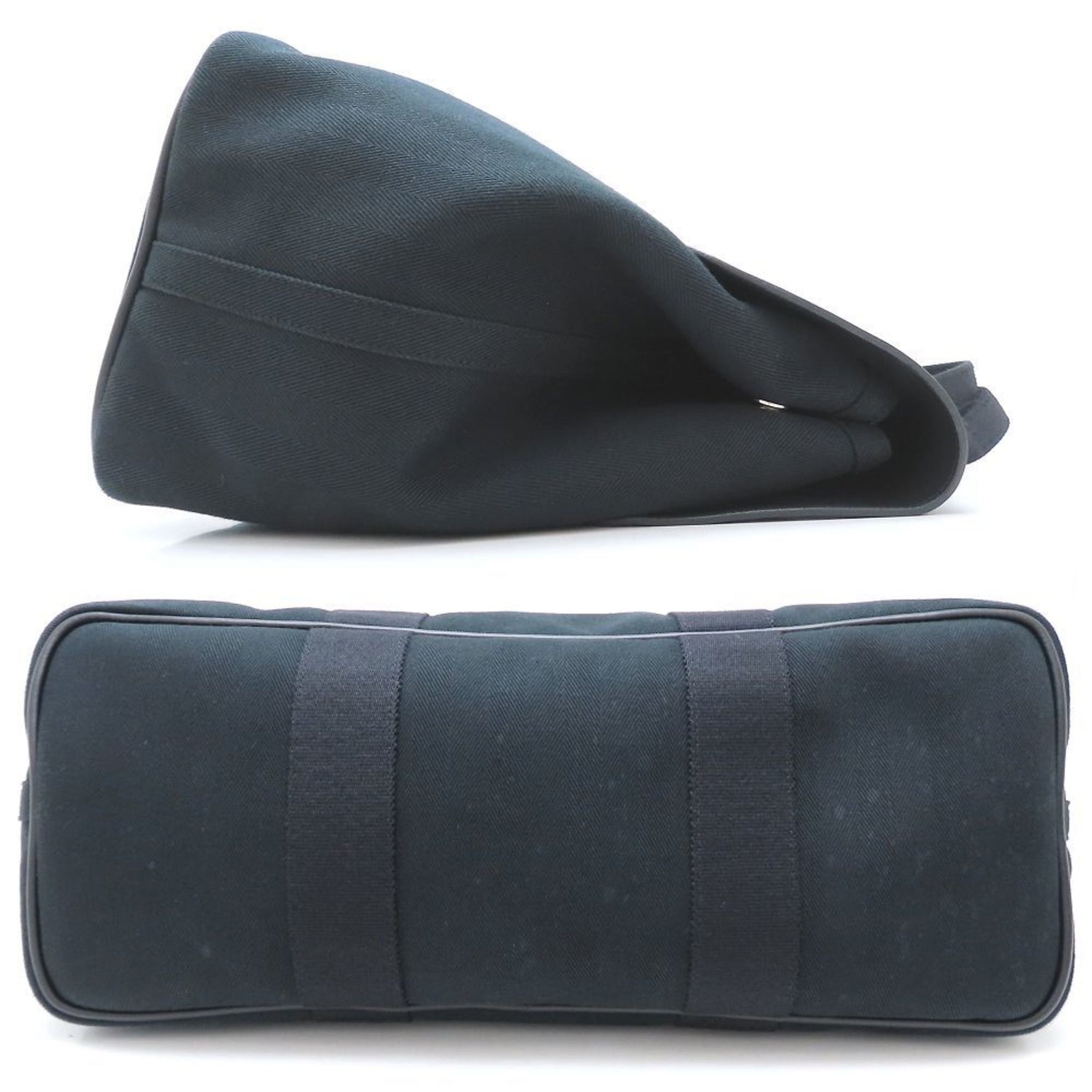 HERMES Valparaiso GM handbag, 2009, leather and canvas, model number stamped with "M".