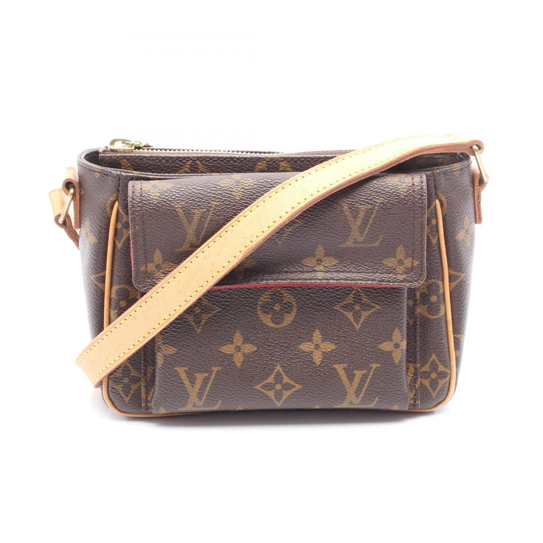 Louis Vuitton Vivacite PM Shoulder Bag Coated Canvas Leather Monogram Brown
