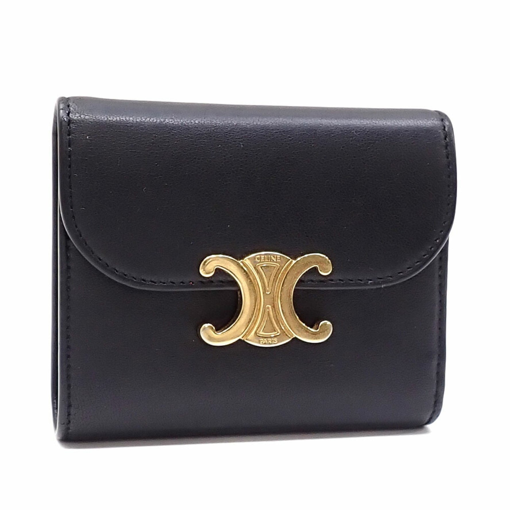 Celine Triomphe Small Flap Wallet, Leather