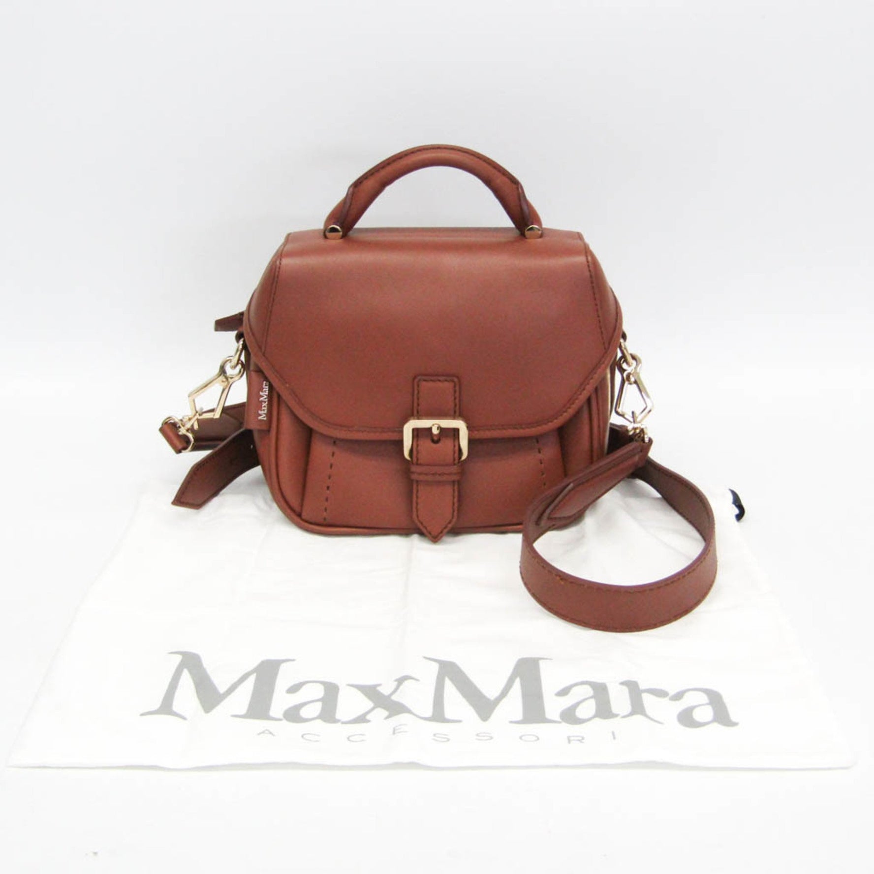 Max Mara Anna Leather Handbag,Shoulder Bag