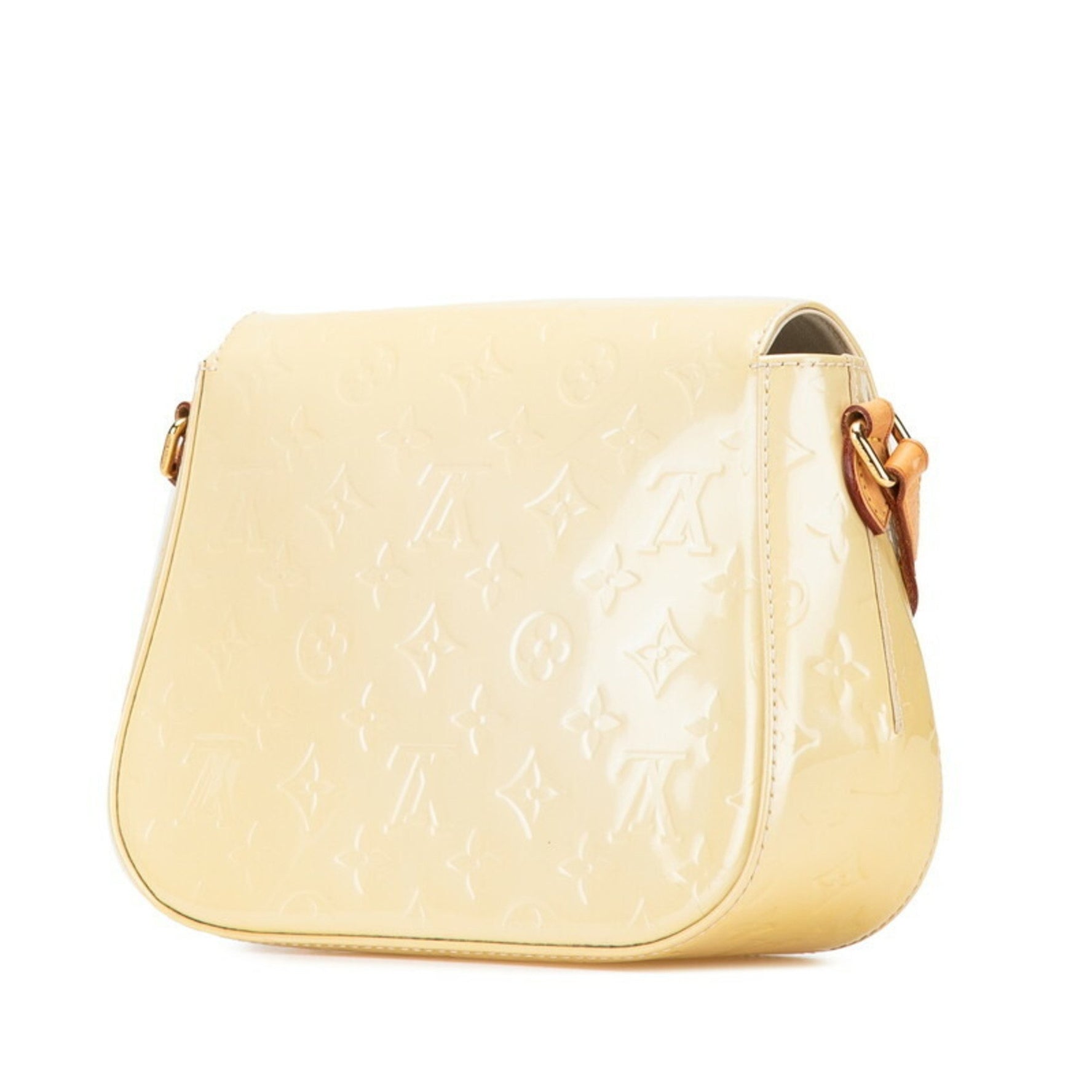 Louis Vuitton Monogram Vernis Bellflower PM Shoulder Bag Jaune Passion Yellow Patent Leather