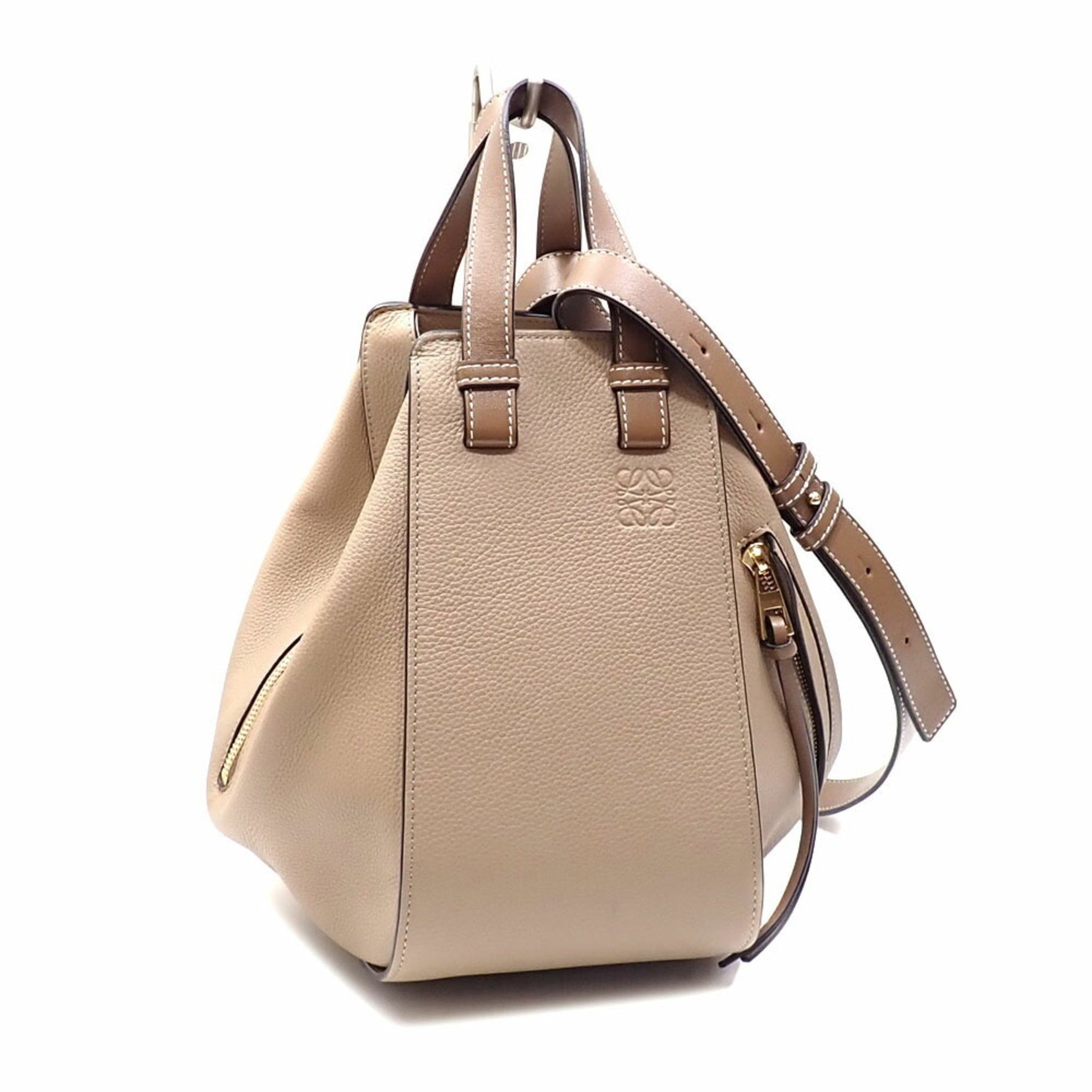 Loewe Hammock Bag, Small, Sand, Soft Grain Calfskin Leather