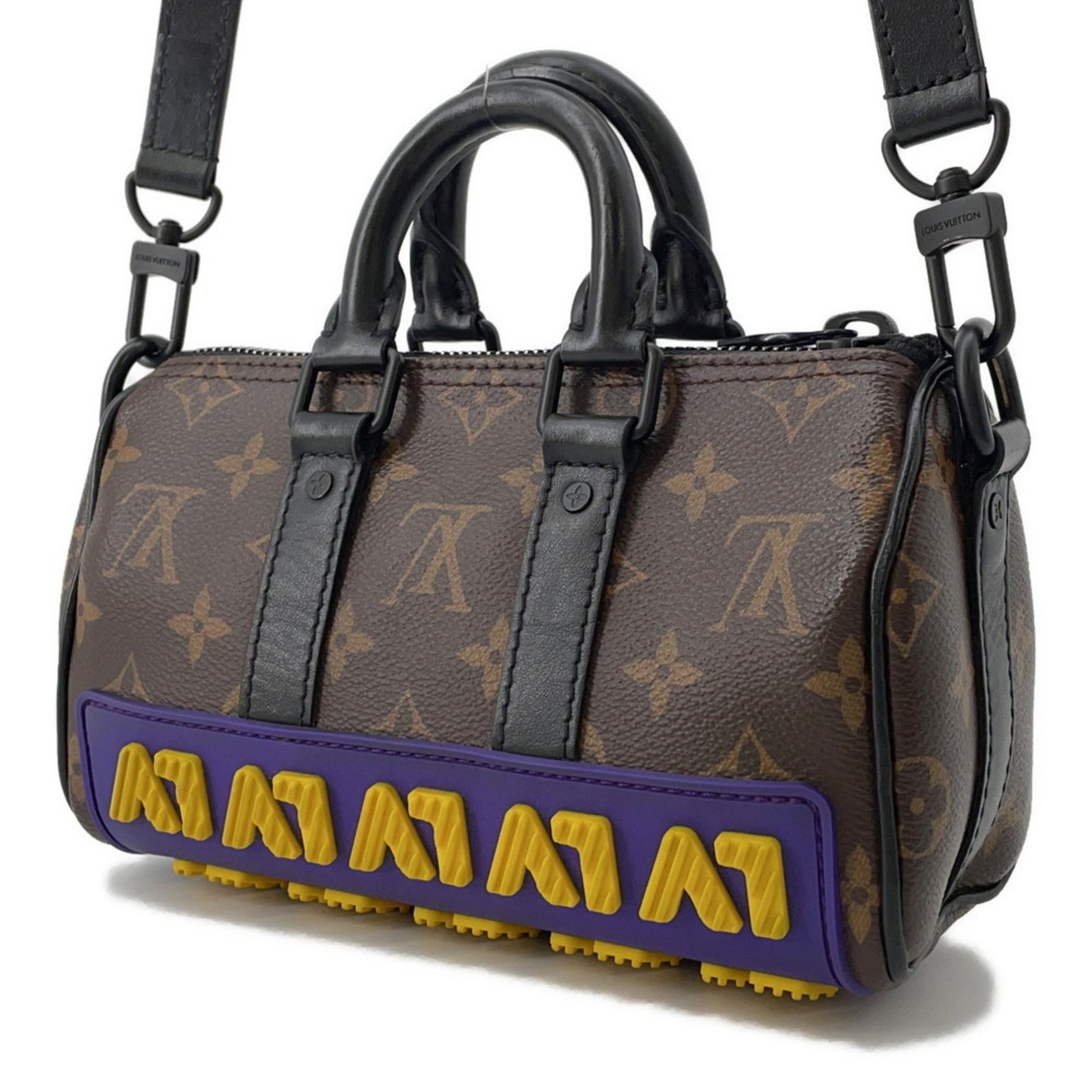 Louis Vuitton Monogram LV Rubber Keepall XS Handbag LOUIS VUITTON Black