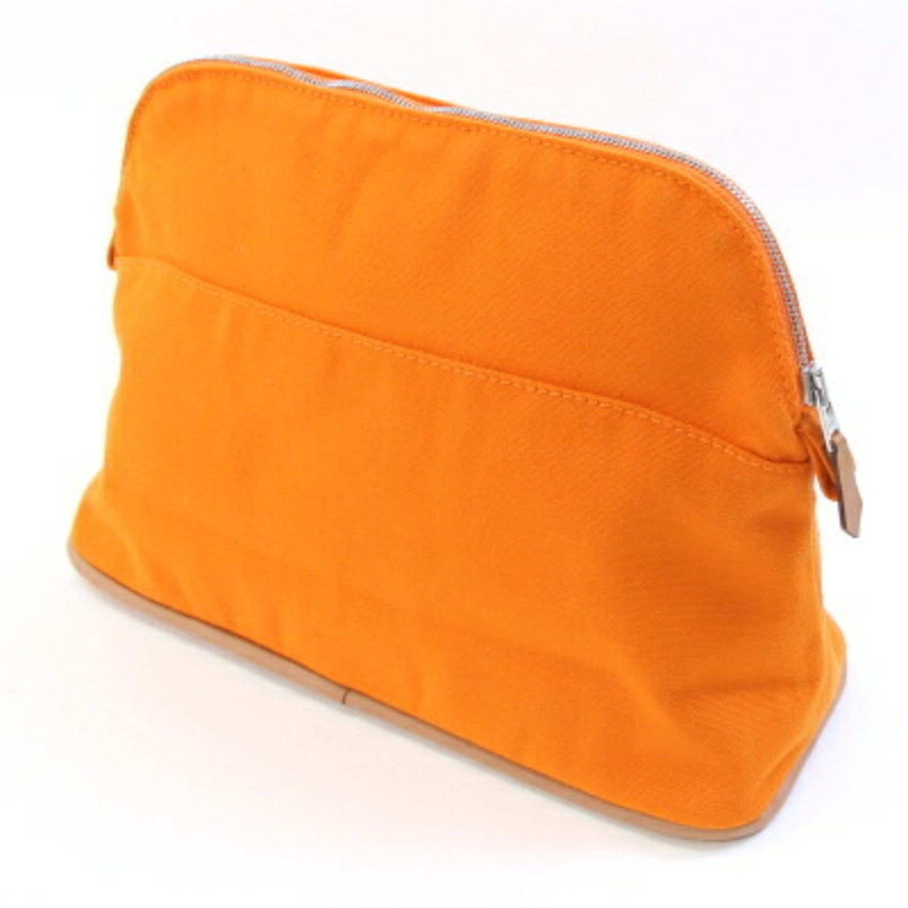 Hermes Pouch Bolide MM Cotton Canvas Makeup H Half-moon Shape