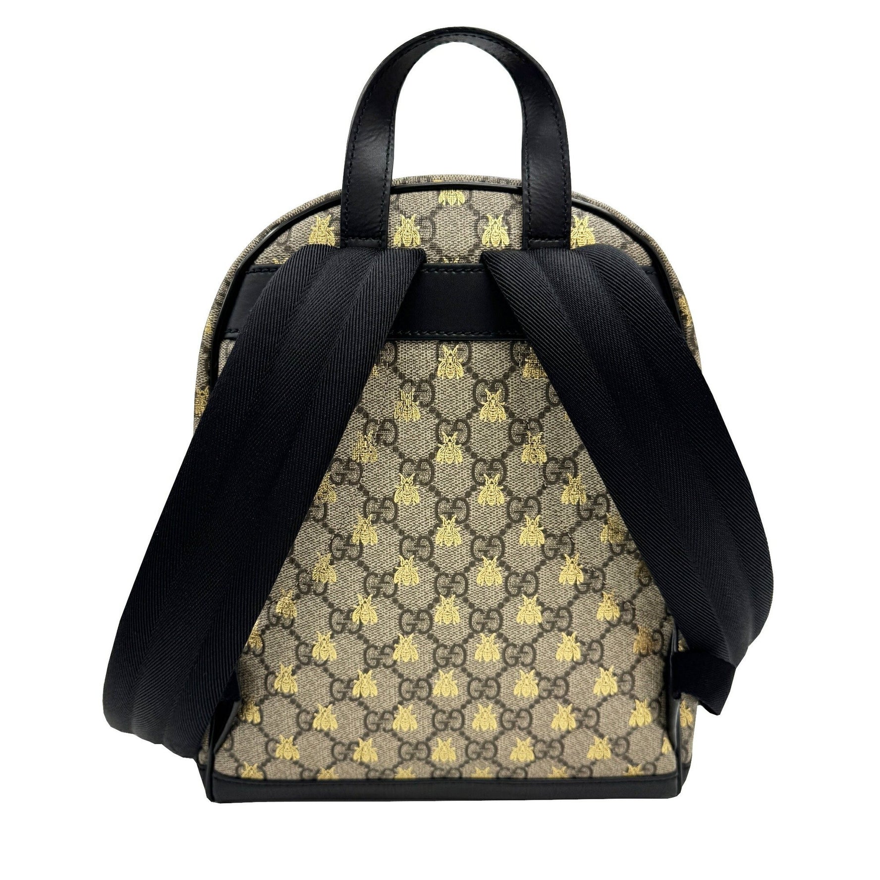 GUCCI Backpack, GG Supreme Coated Canvas Bee Daypack