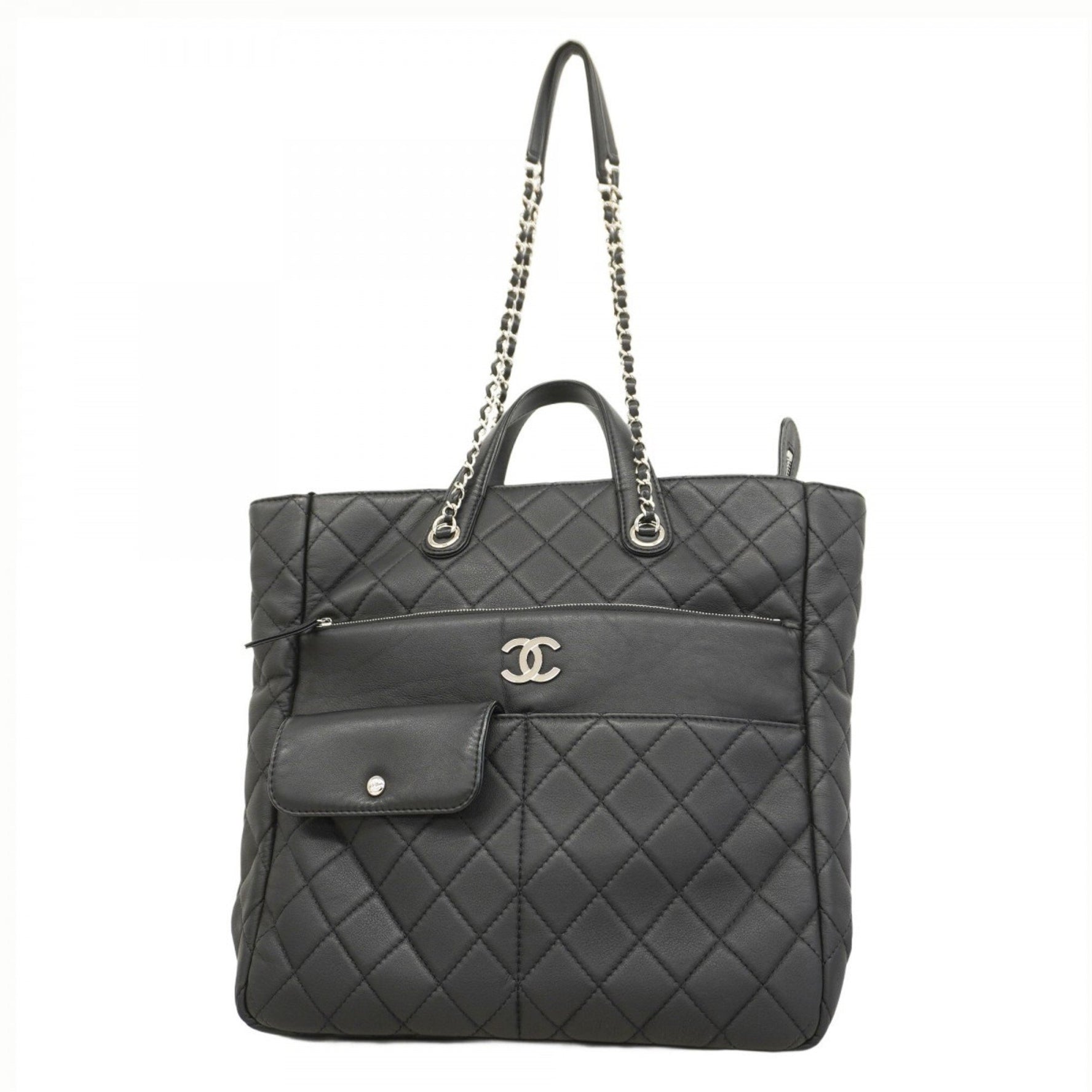 Chanel Matelasse Handbag with Chain Shoulder Strap, Lambskin, Bag