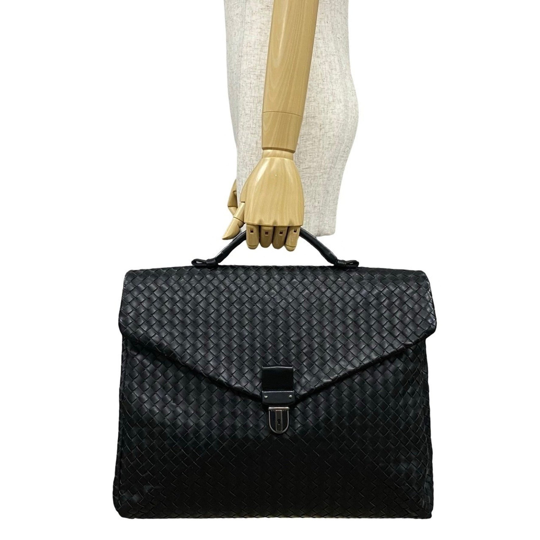 BOTTEGA VENETA Intrecciato Leather Business Bag, Handbag, Briefcase