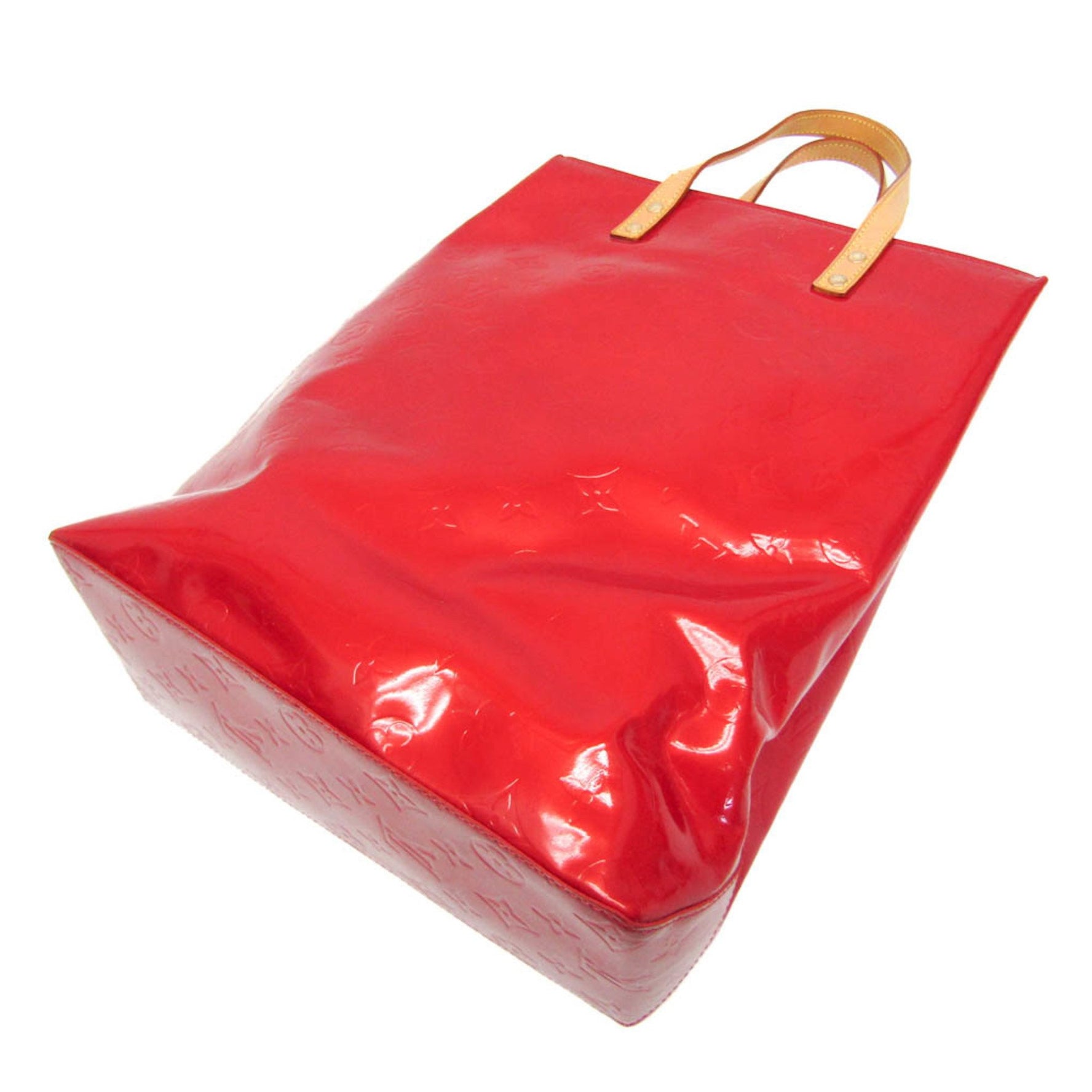 Louis Vuitton Monogram Vernis Reade MM M91086 Women's Handbag Rouge
