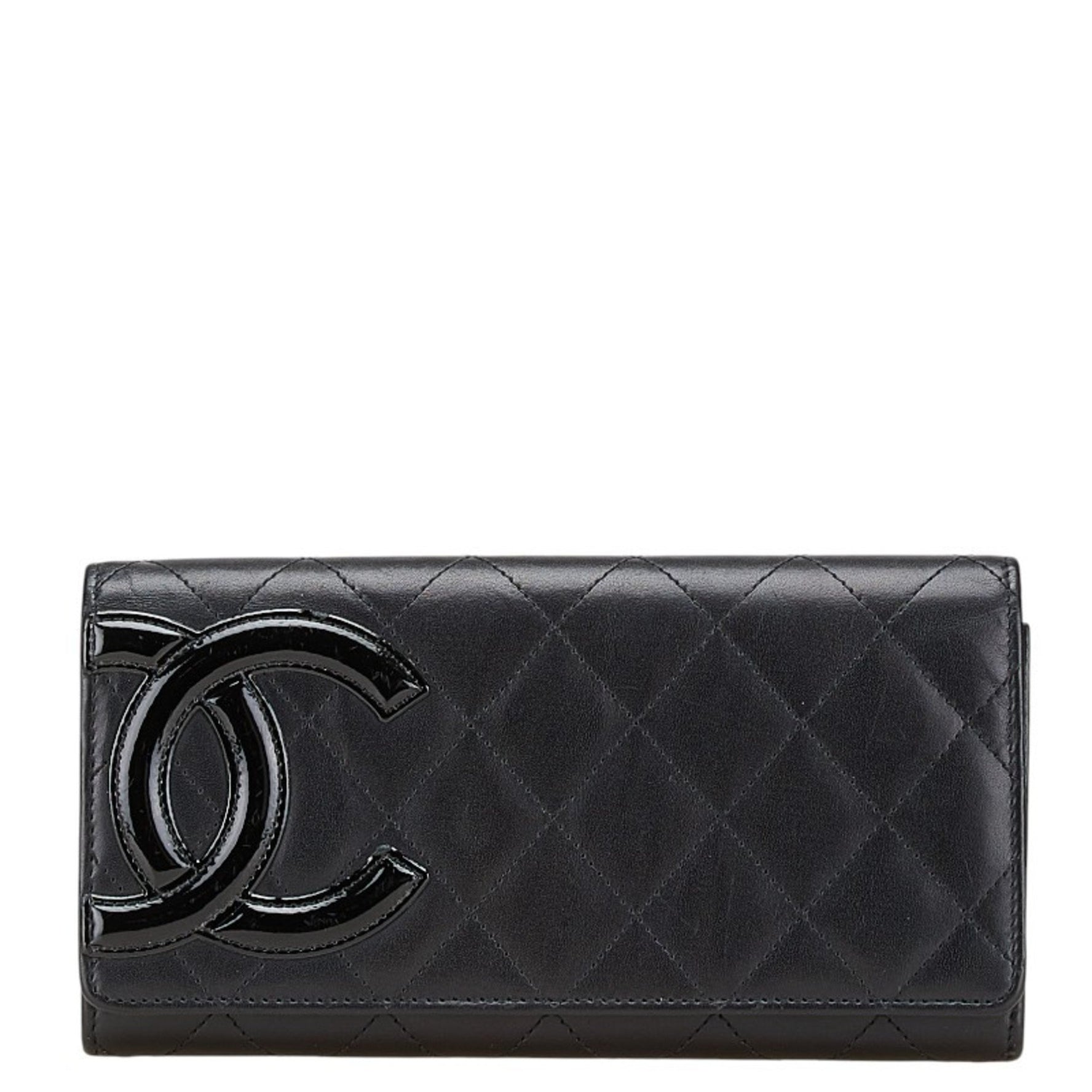 CHANEL Matelasse Cambon Line Long Wallet in Lambskin with Enamel