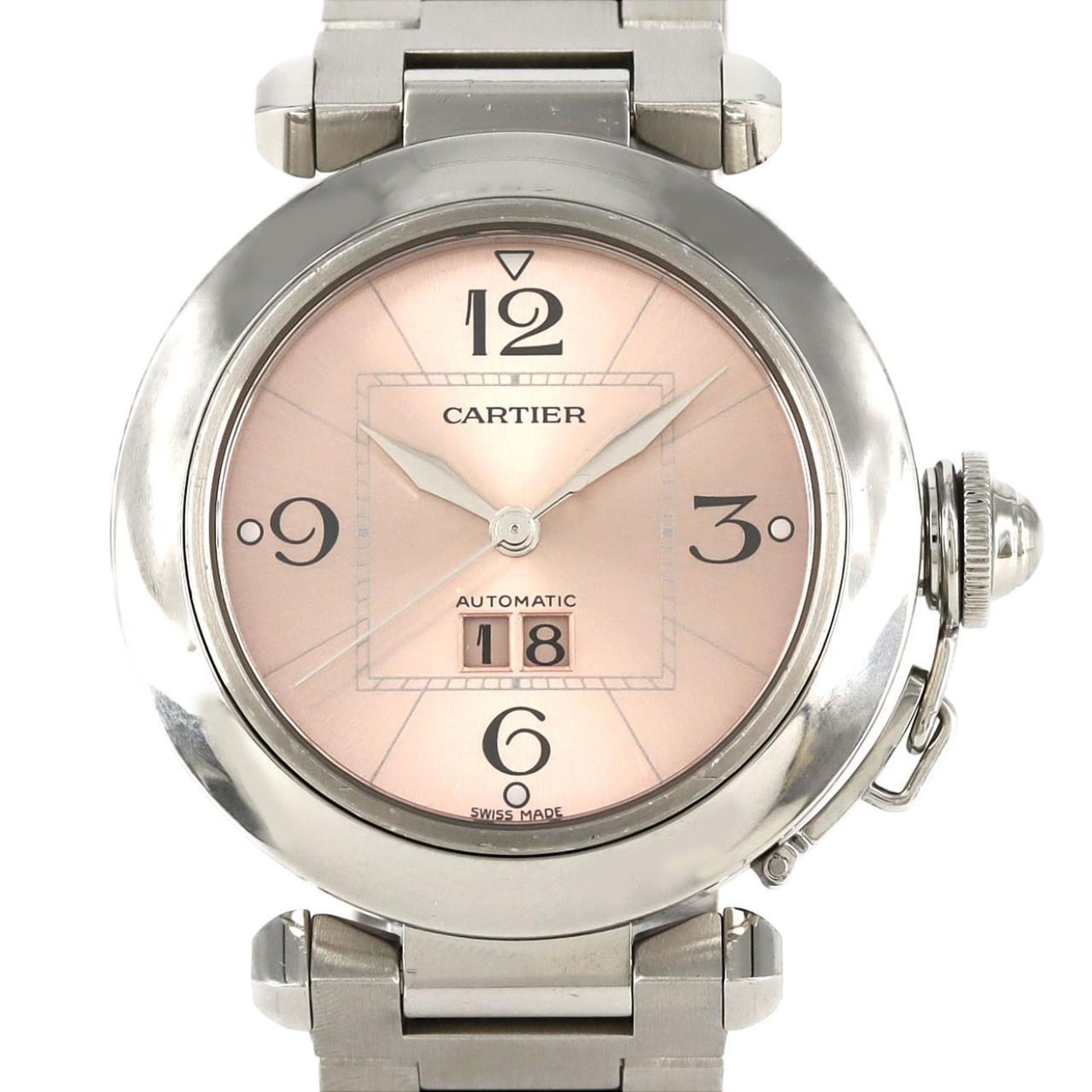 Cartier Pasha C Grande Date Stainless Steel Automatic Watch