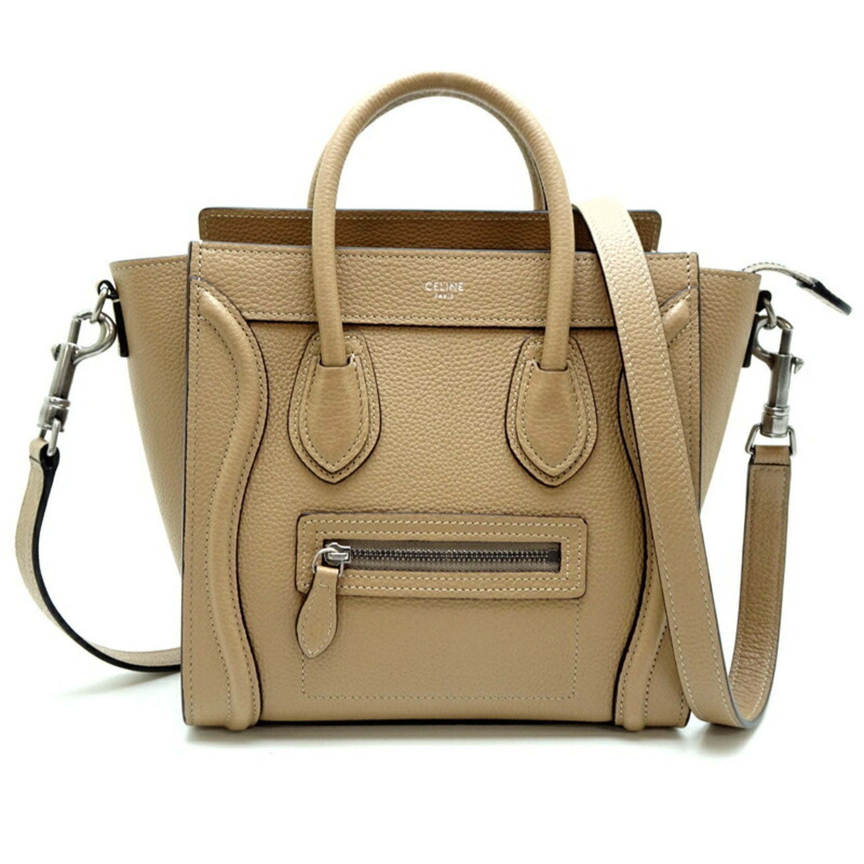 Celine Luggage Nano Shopper Handbag in Leather