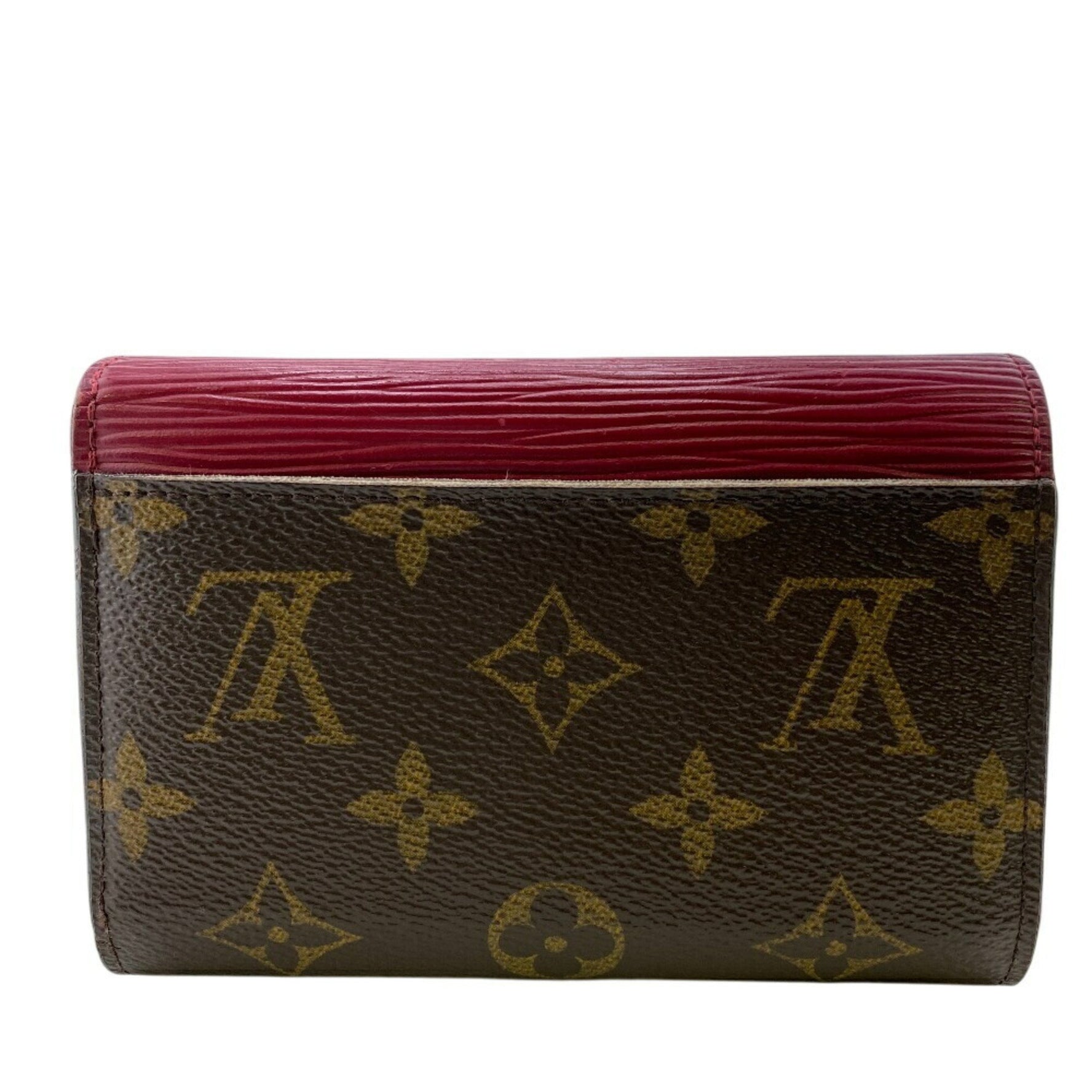 LOUIS VUITTON Louis Vuitton Wallet M60494 Portefeuille Marie Lou Compact Monogram Tri-fold Brown Women's
