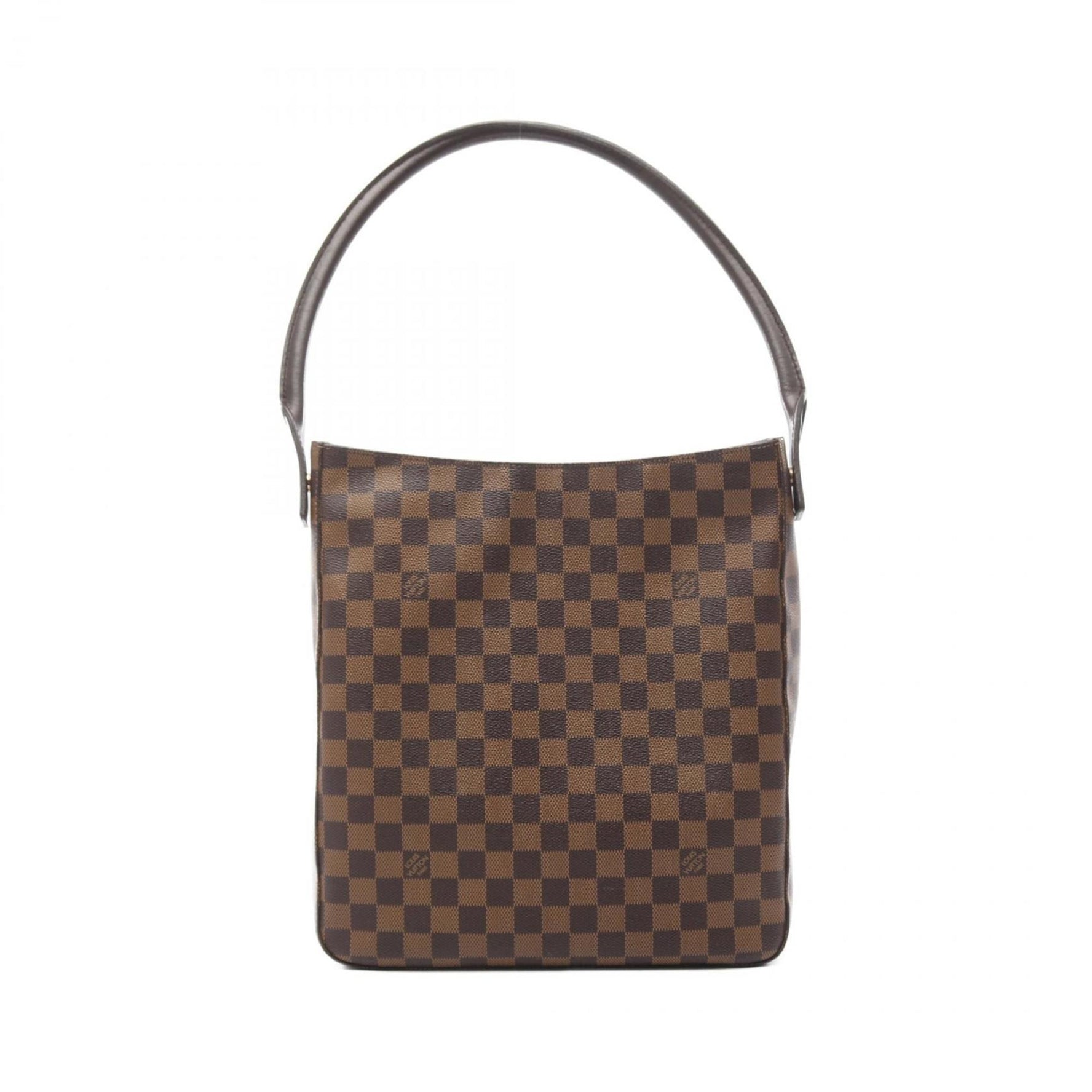 Louis Vuitton Looping GM Damier Ebene Shoulder Bag Coated Canvas Leather Brown