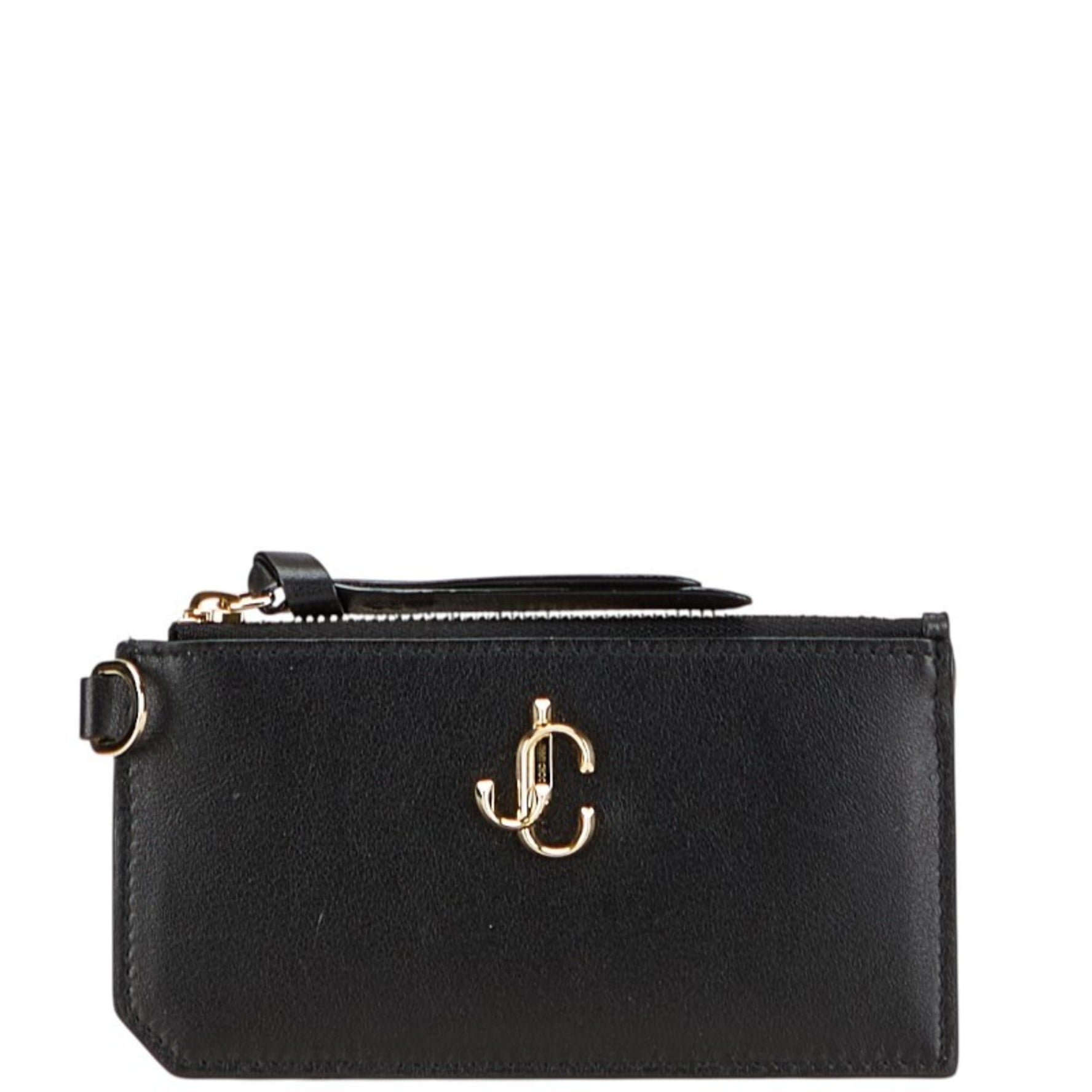 Jimmy Choo JC Logo Wallet/Coin Case Fragment Leather JIMMY CHOO