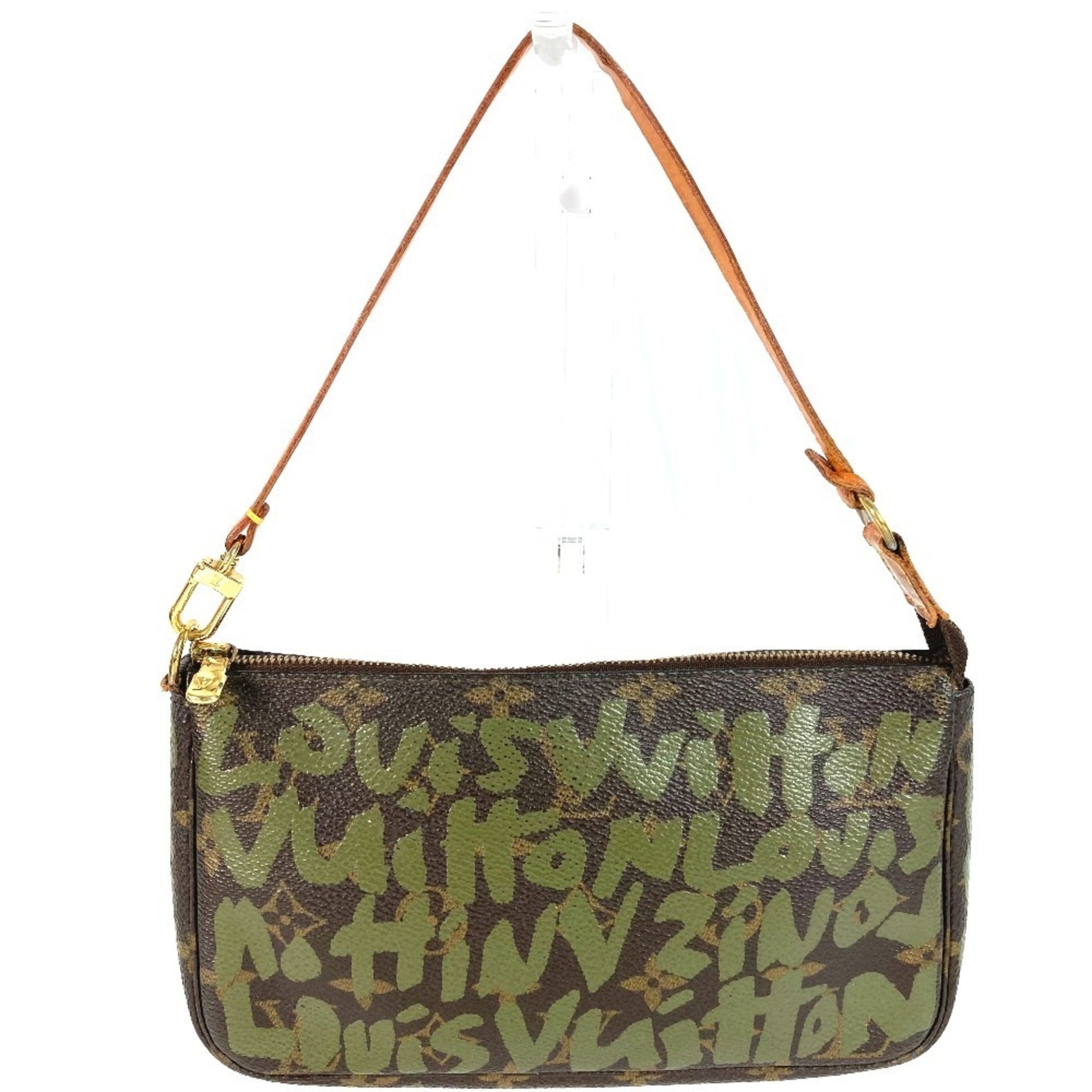 Louis Vuitton Monogram Graffiti Pochette Accessory Pouch Bag Shoulder Handbag Canvas