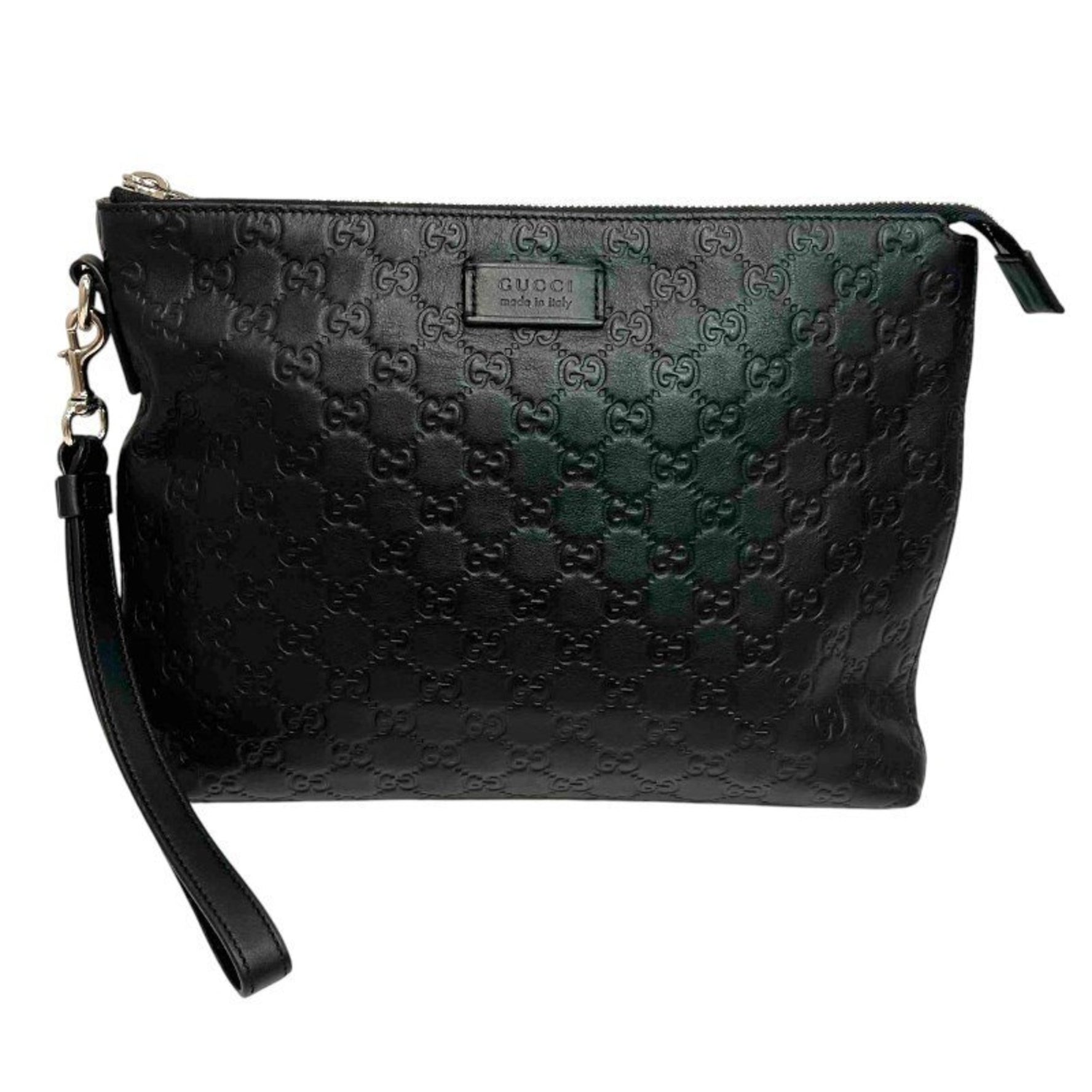 GUCCI Leather Clutch Bag Shima JA-23398