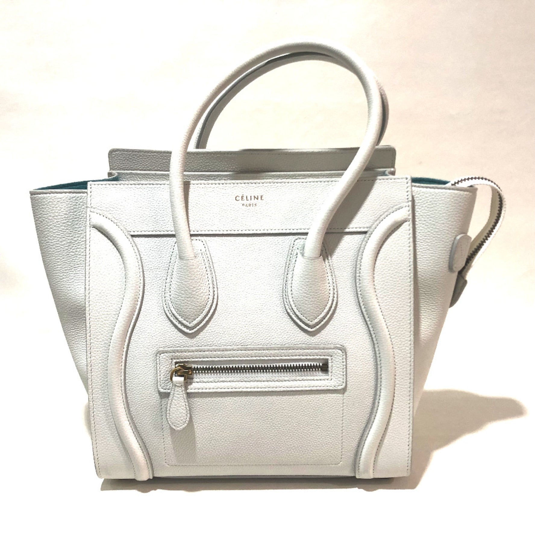 CELINE Tote Bag bag luggage Hand Bag Off x Sky Blue