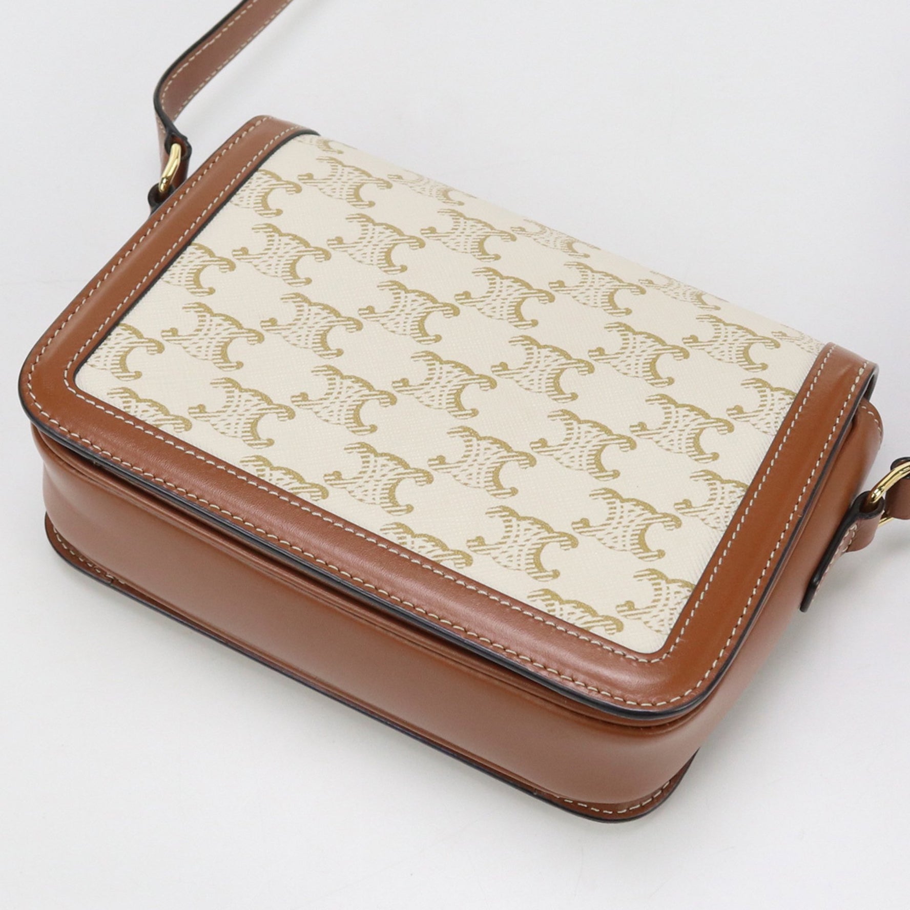 CELINE Teen Triomphe Canvas Shoulder Bag