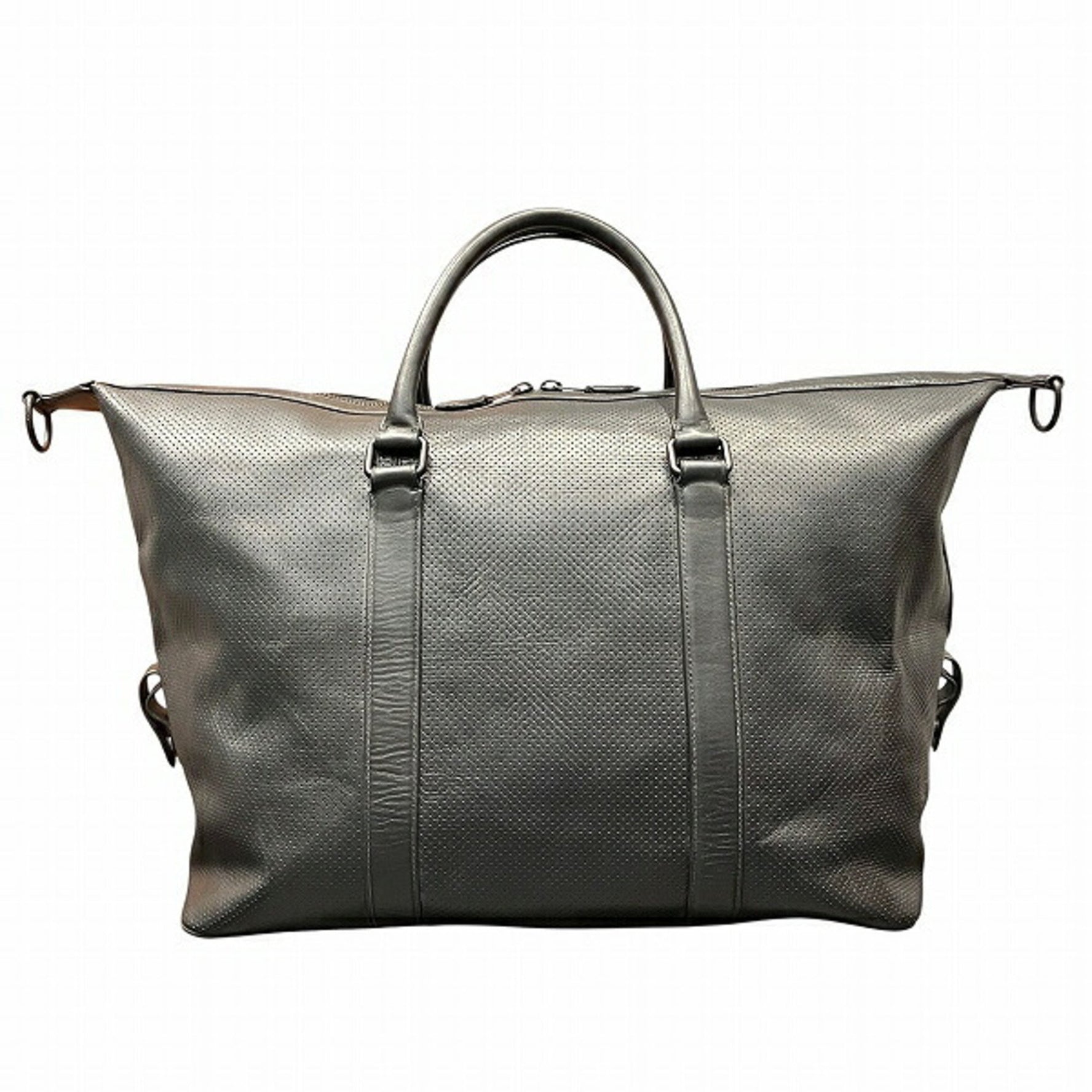 Coach Perforated Leather Boston Bag
