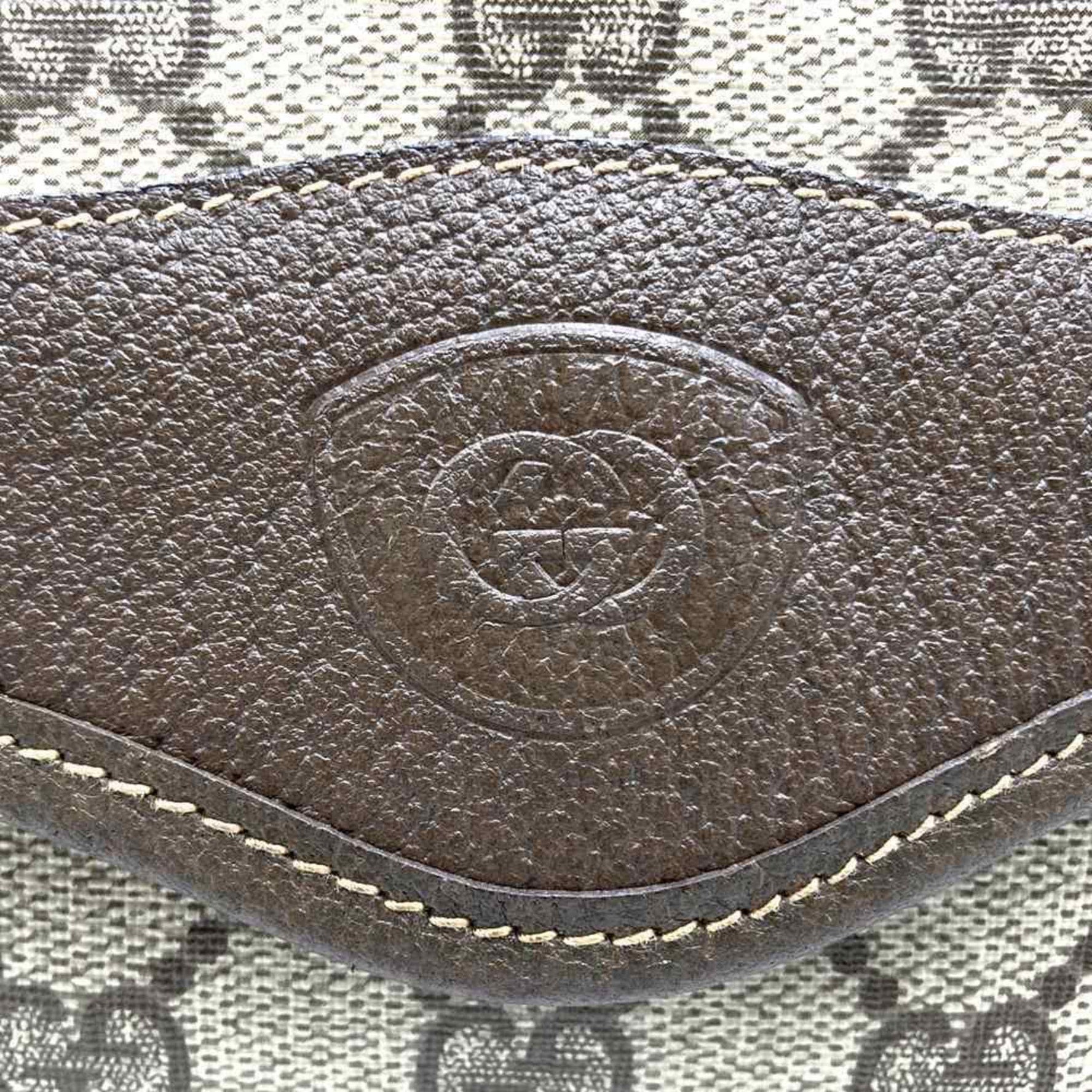 GUCCI Old 001 113 Shoulder Bag GG Supreme Canvas Leather Men's