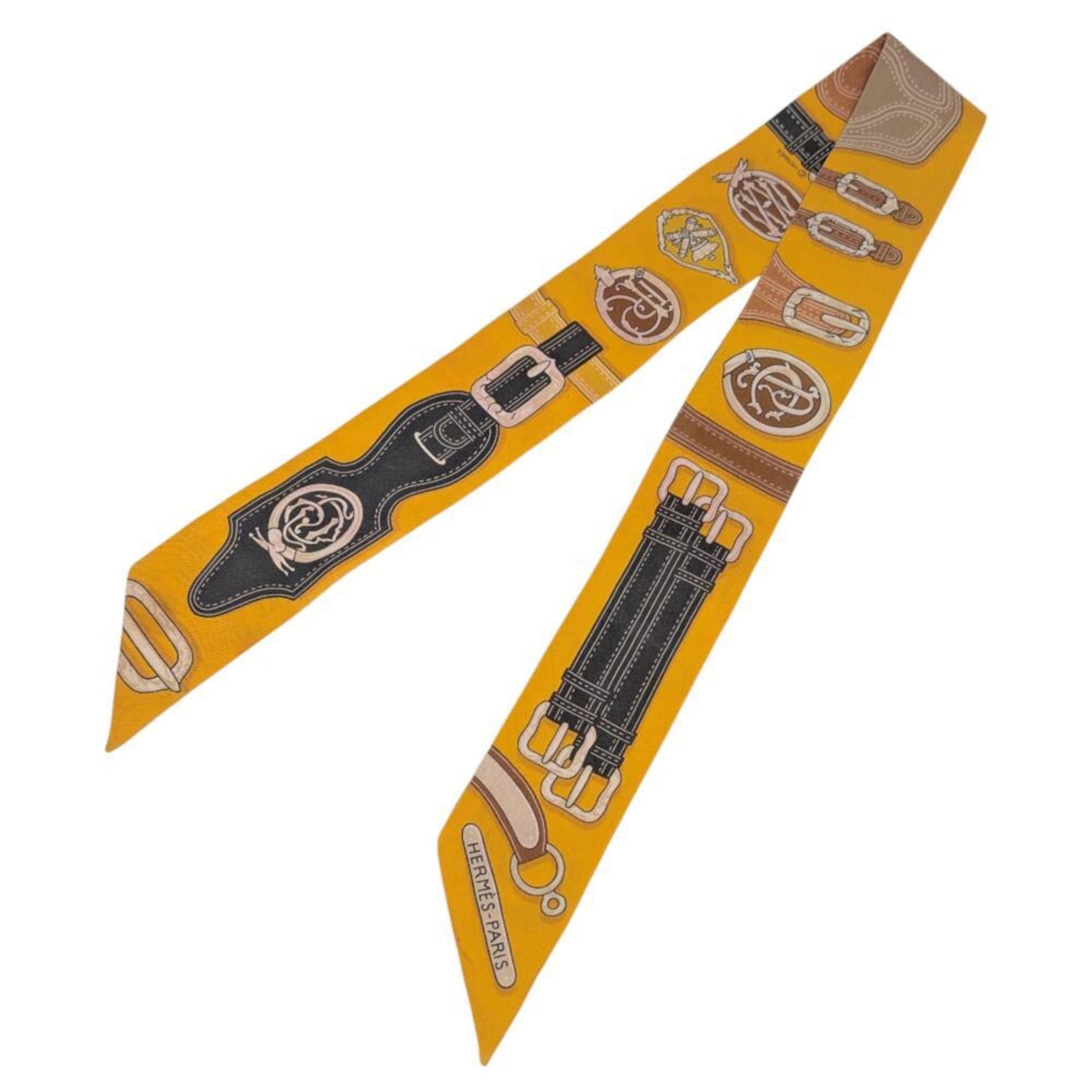 HERMES Twilly Scarf/Muffler, Silk, HARNAIS DES PRESIDENTS, Presidential Horse Tack