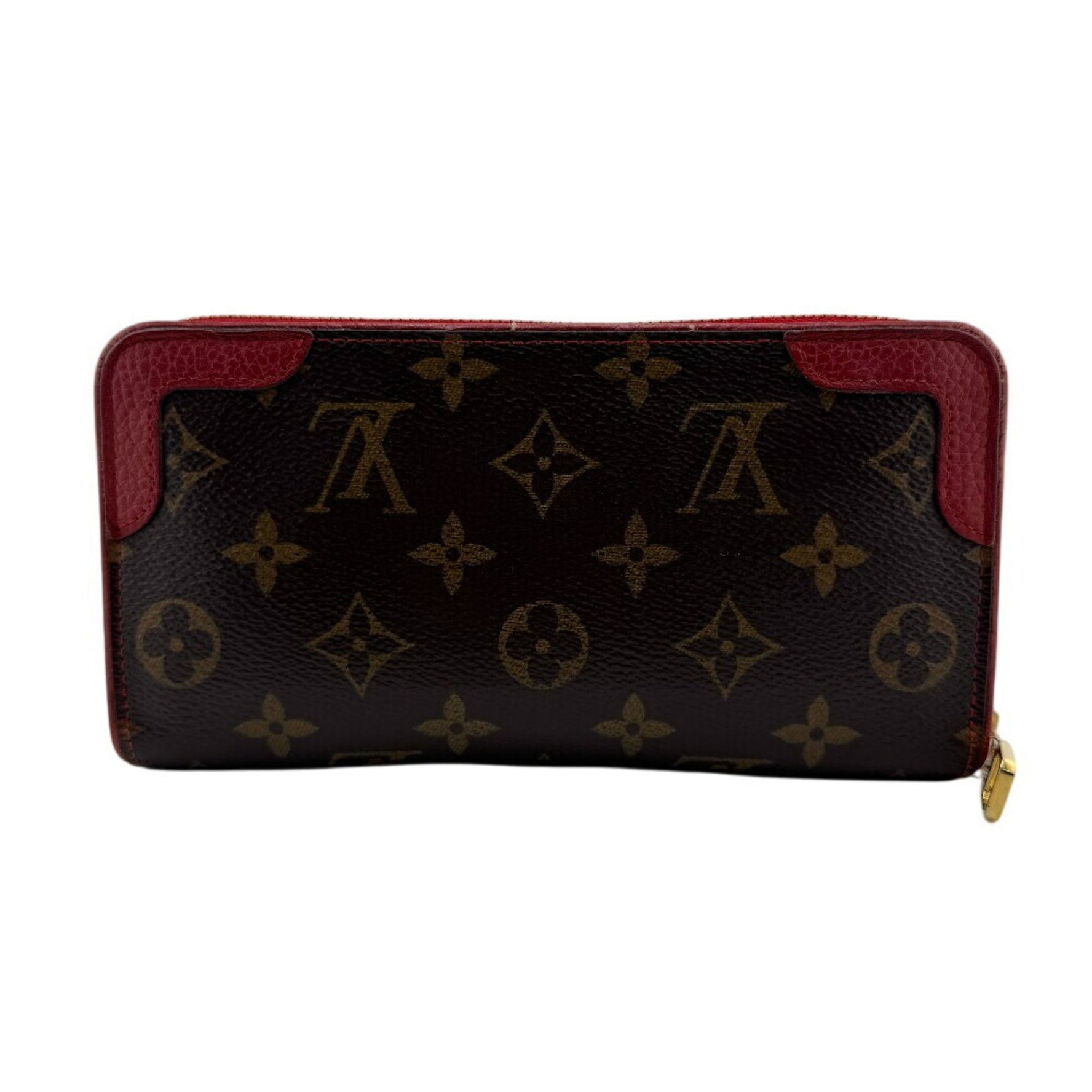 LOUIS VUITTON Retiro Round Zip Wallet Monogram Long Brown