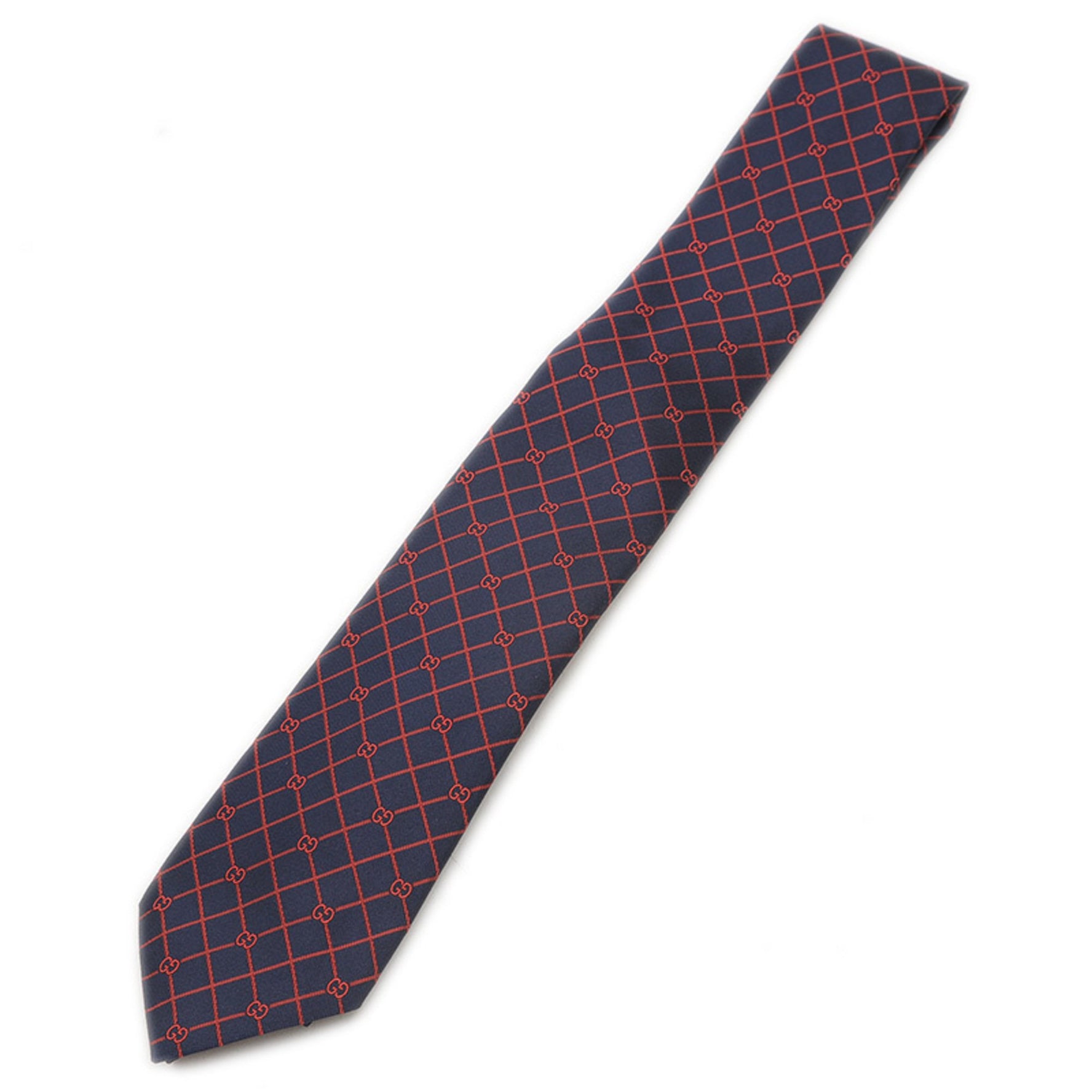 Gucci Silk Tie Navy Red