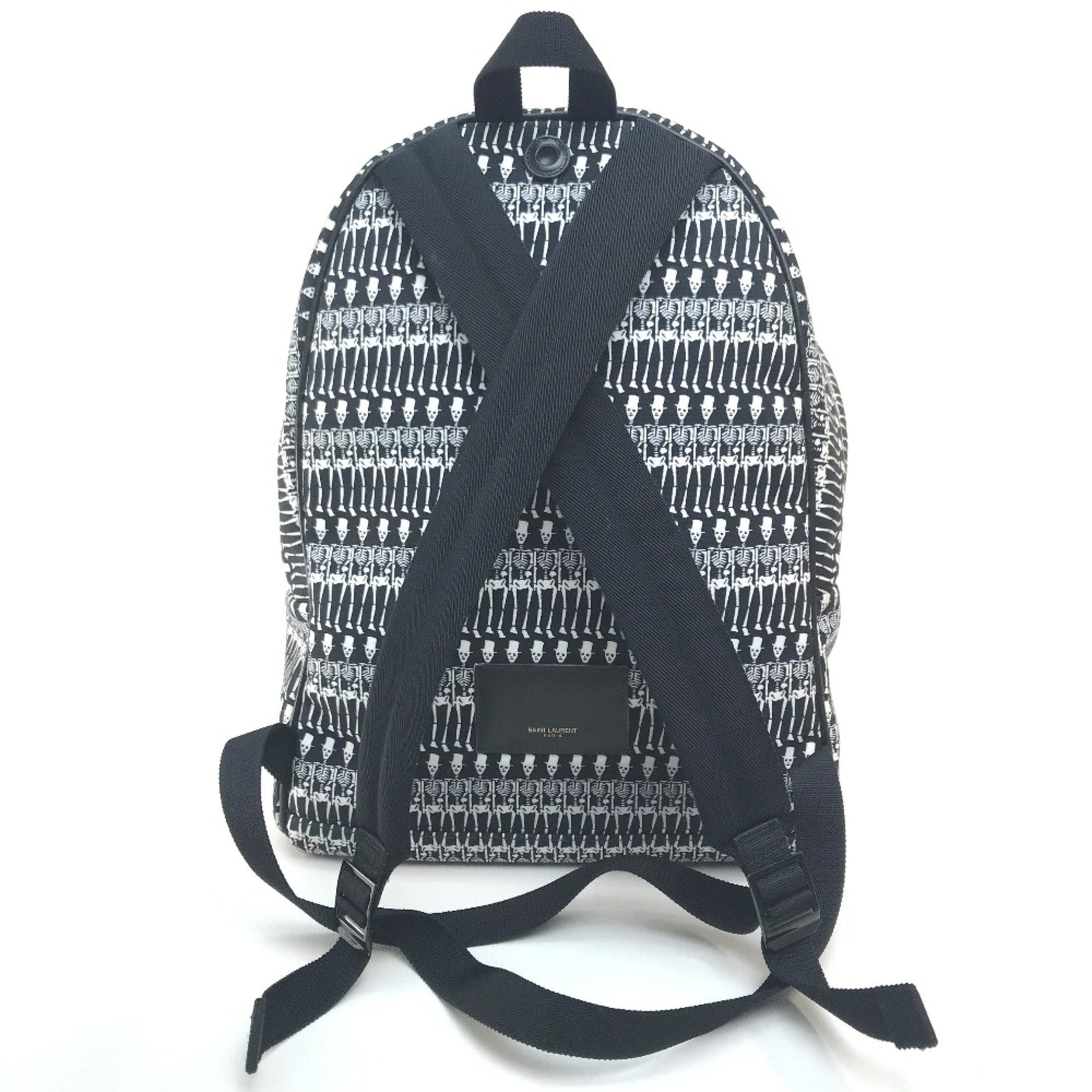Saint Laurent Paris Backpack Backpack Black x White
