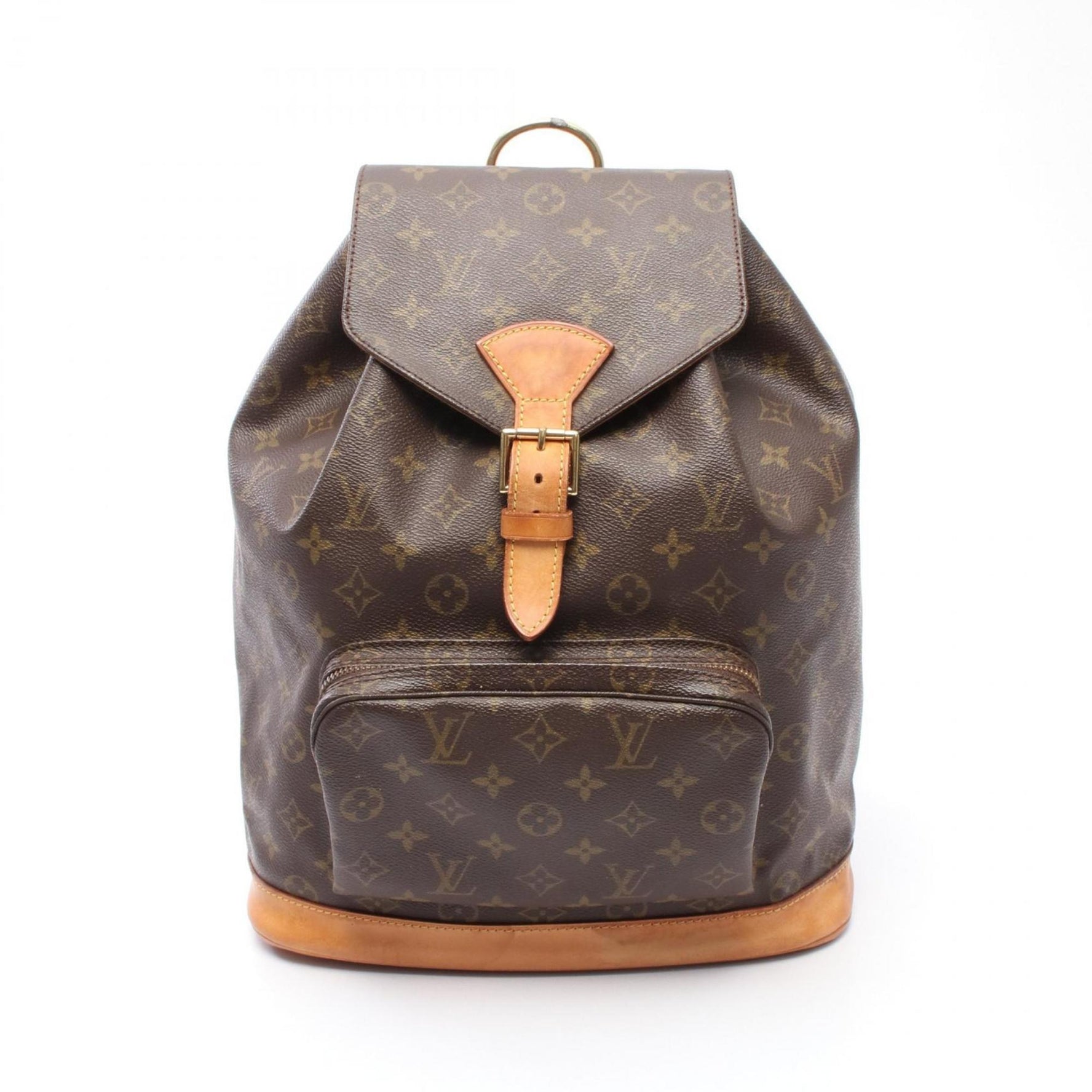 Louis Vuitton Montsouris GM Backpack, Coated Canvas and Leather, Monogram, Brown