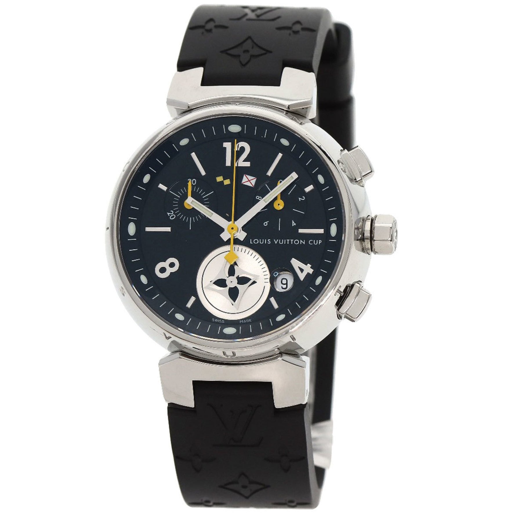 Louis Vuitton Tambour Lovely Cup Watch in Stainless Steel/Rubber