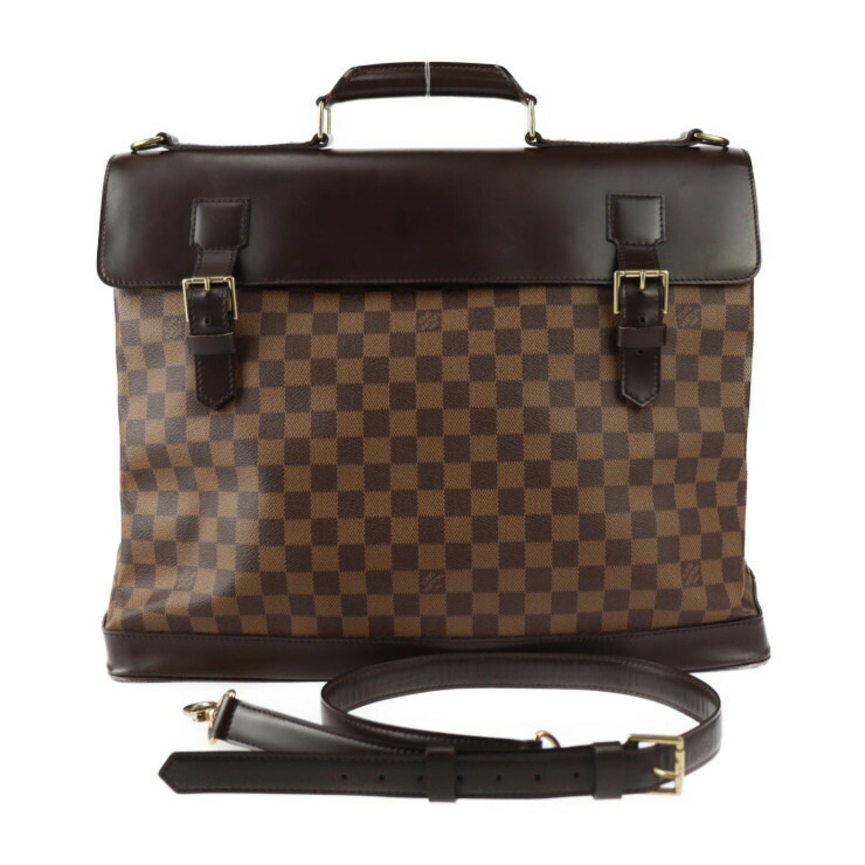LOUIS VUITTON Louis Vuitton West End PM Damier Boston Bag N41130 Calf Ebene Brown Shoulder 2425043010103R1