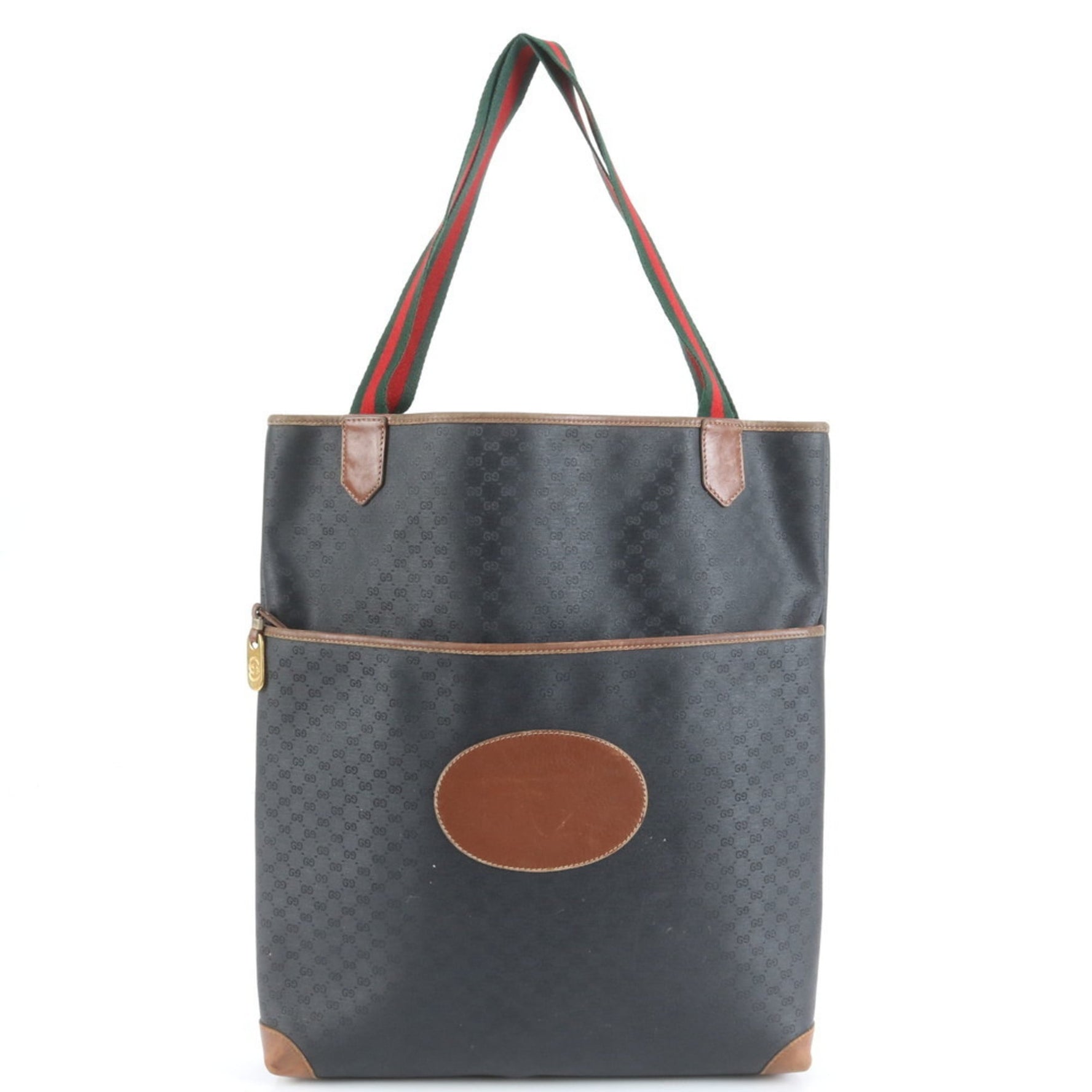 Gucci Old Micro GG Sherry Line 002 983 Leather Tote Bag Shoulder Brown