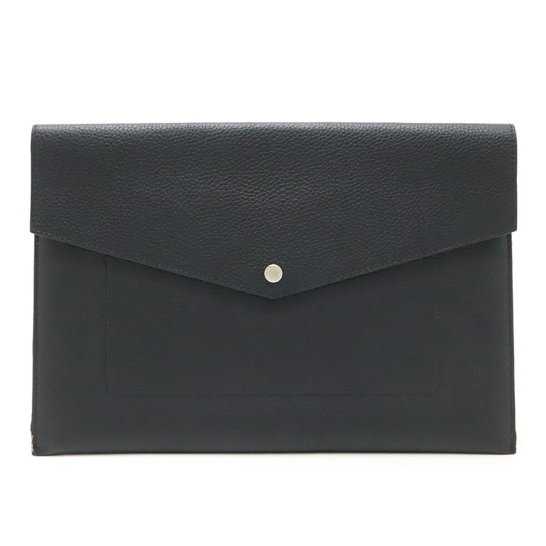 Louis Vuitton Pochette Envelope Clutch Bag in Taurillon Leather Black