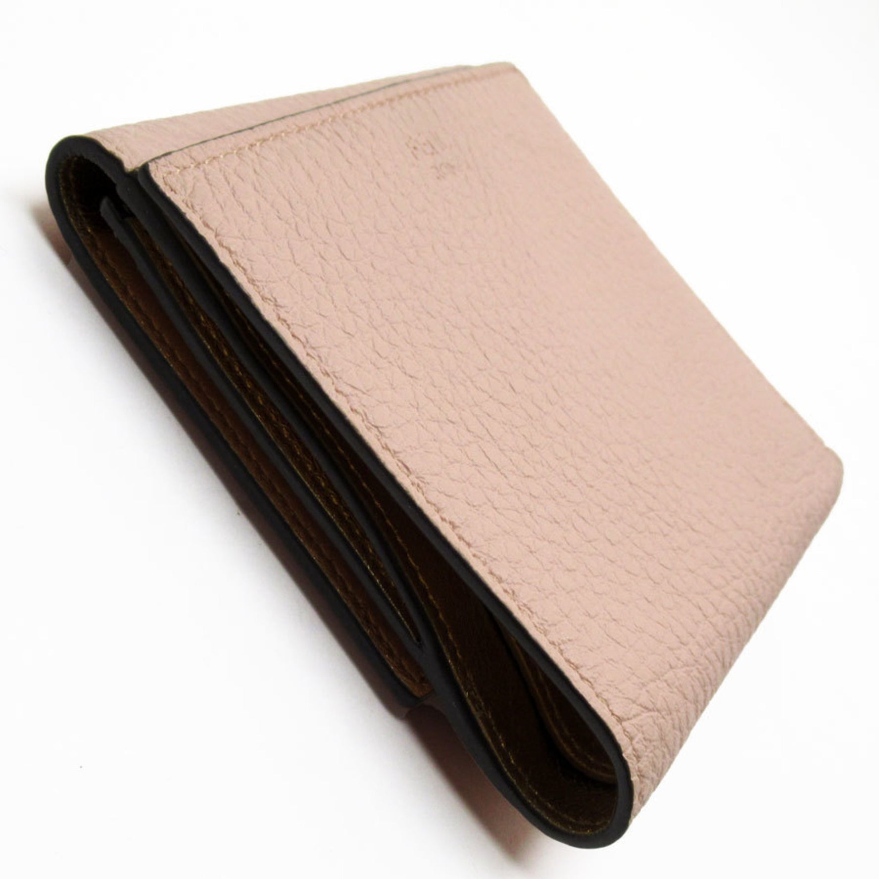 FENDI Bi-fold wallet Leather Light pink Men's