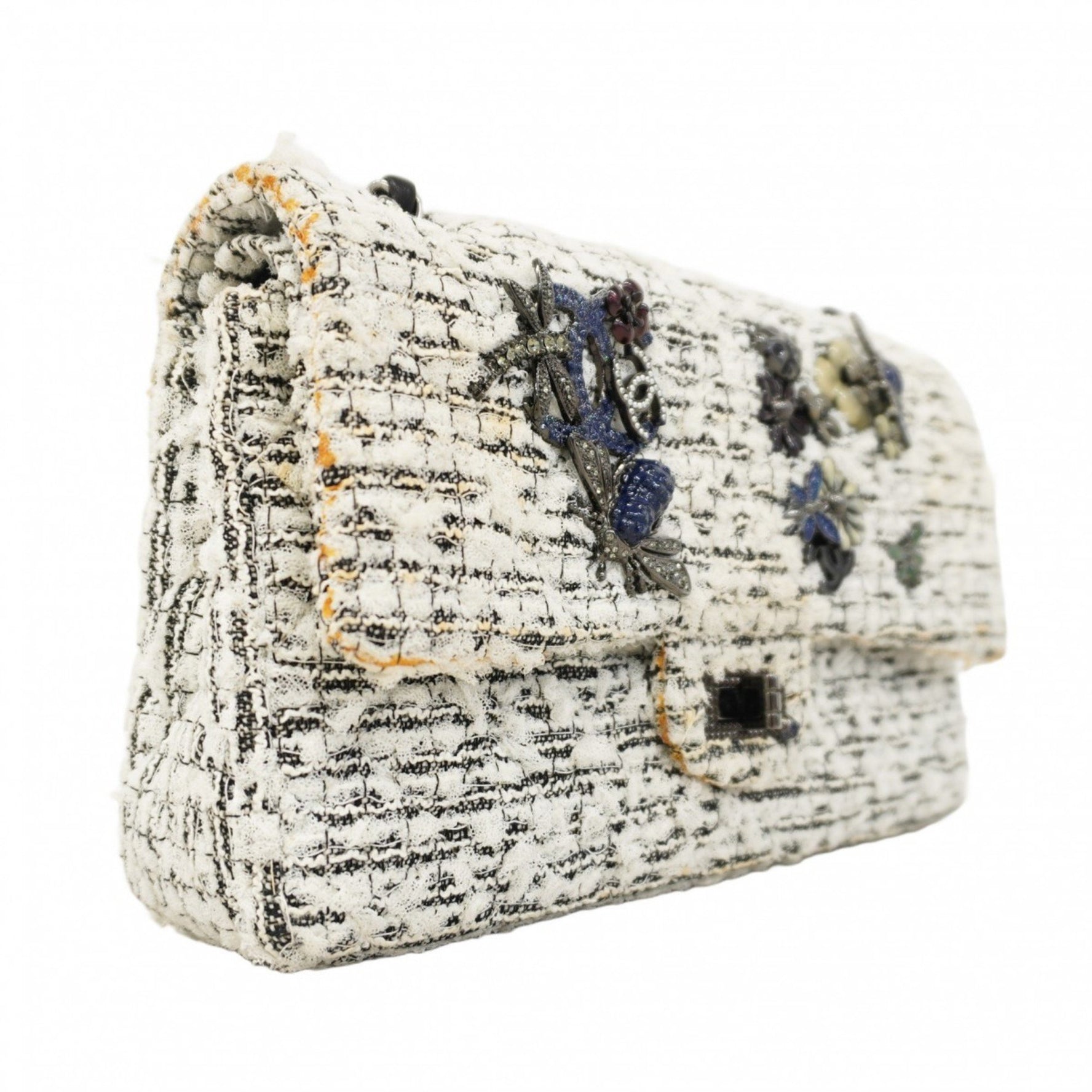 Chanel Shoulder Bag 2.55 Double Flap Chain Tweed