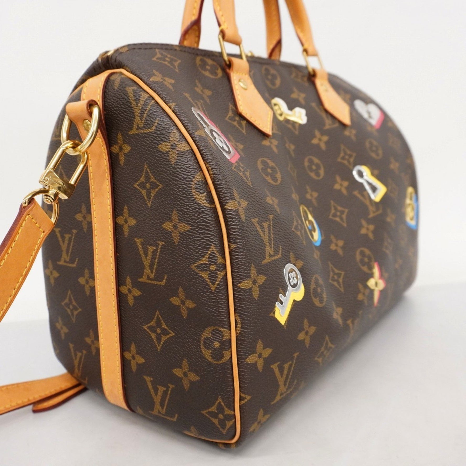 Louis Vuitton Monogram Lovelock Speedy Bandouliere 30 Handbag M44365 Brown Women's