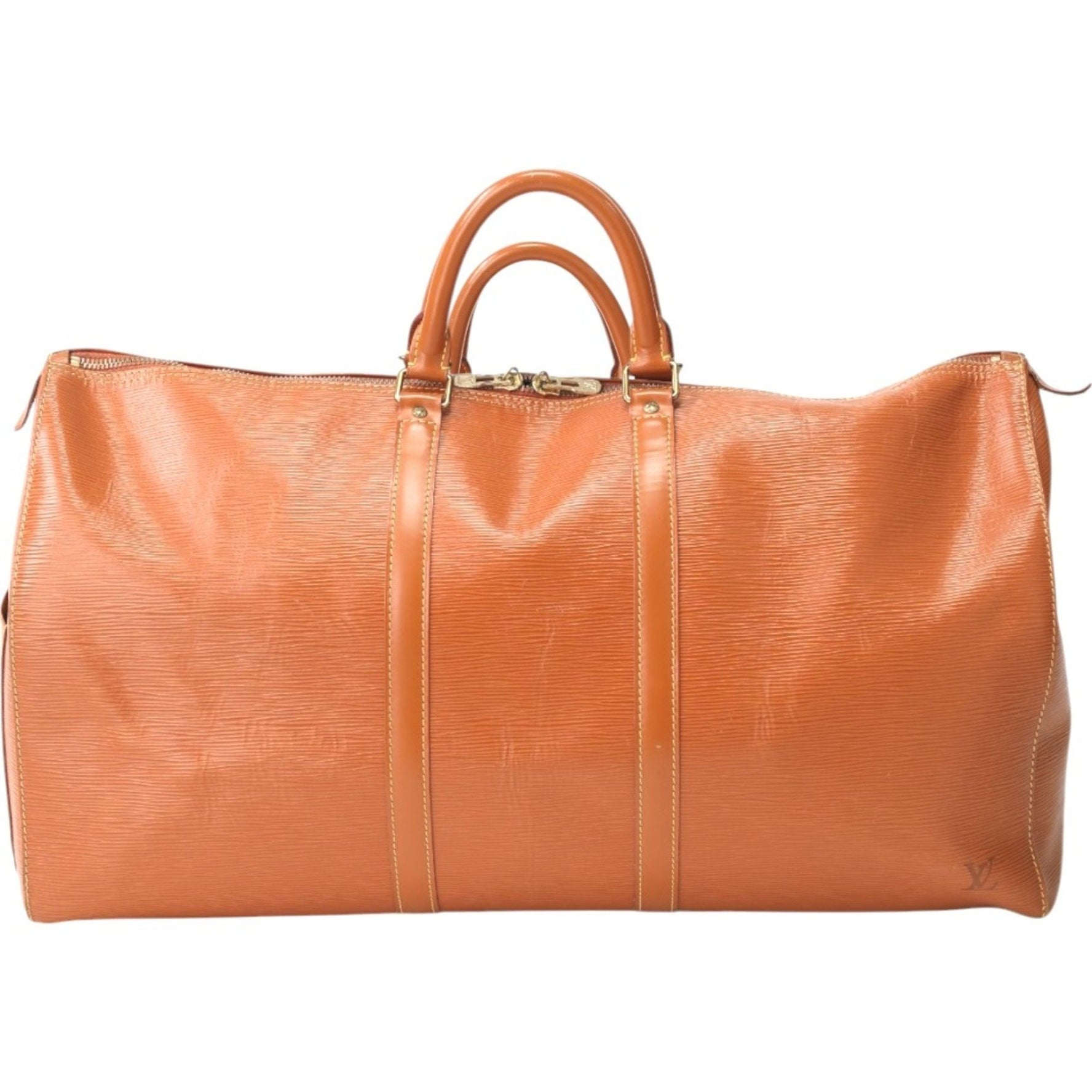 Louis Vuitton Boston Bag Epi Keepall 55 Leather M42953 Kenya Brown LV