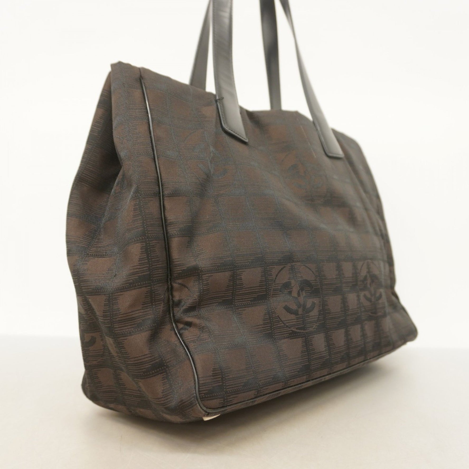 Chanel New Travel Nylon Tote Bag in Black and Brown