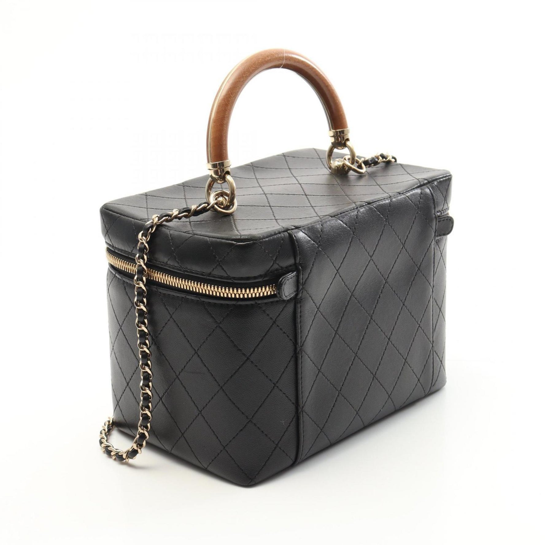 CHANEL Matelasse Vanity Bag Shoulder in Lambskin Leather