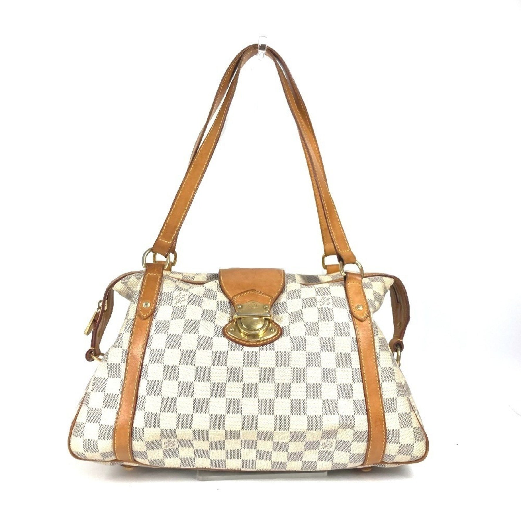 Louis Vuitton Damier Azur Straiser PM Shoulder Bag Tote Canvas