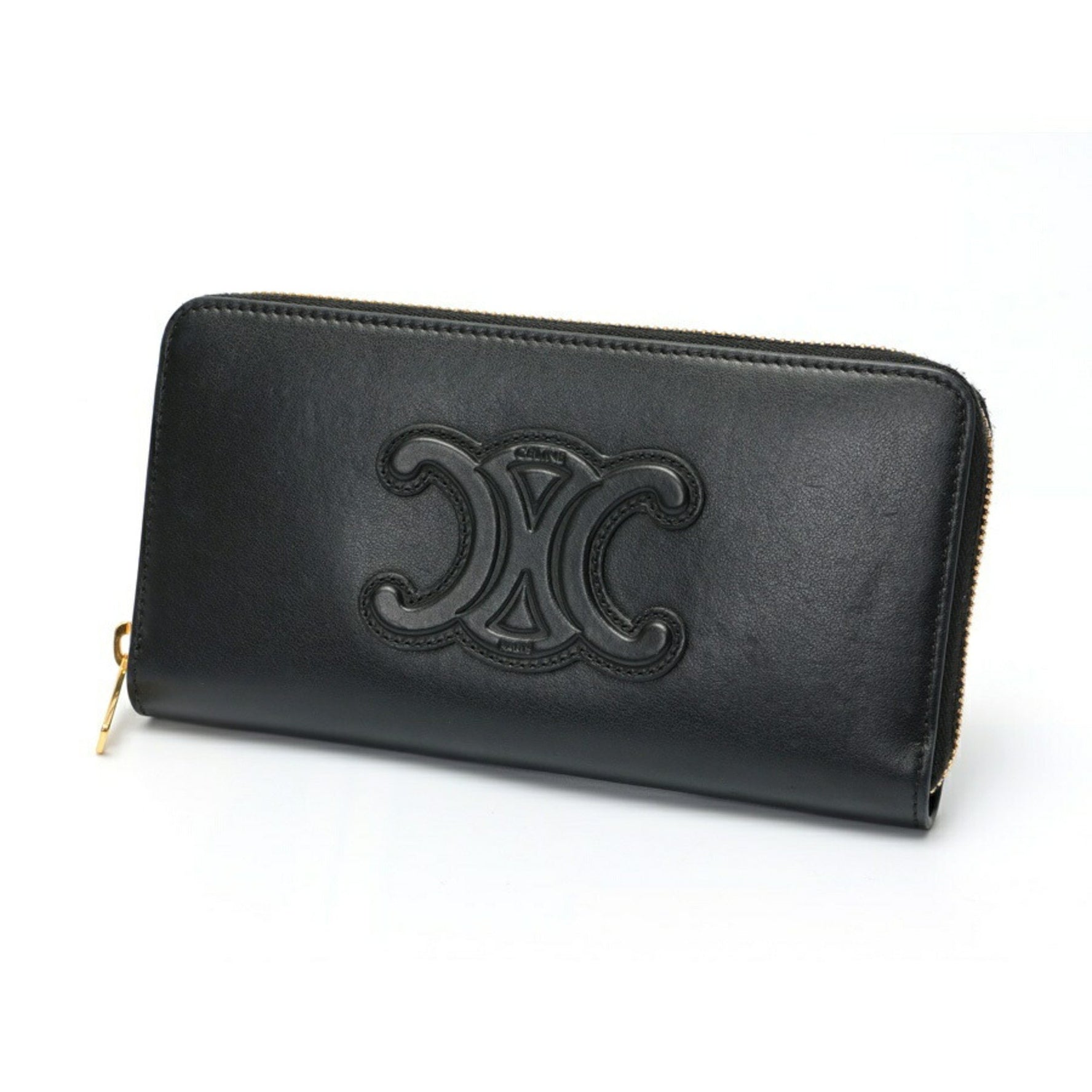 Celine Cuir Triomphe Large Zip Wallet Smooth Calfskin