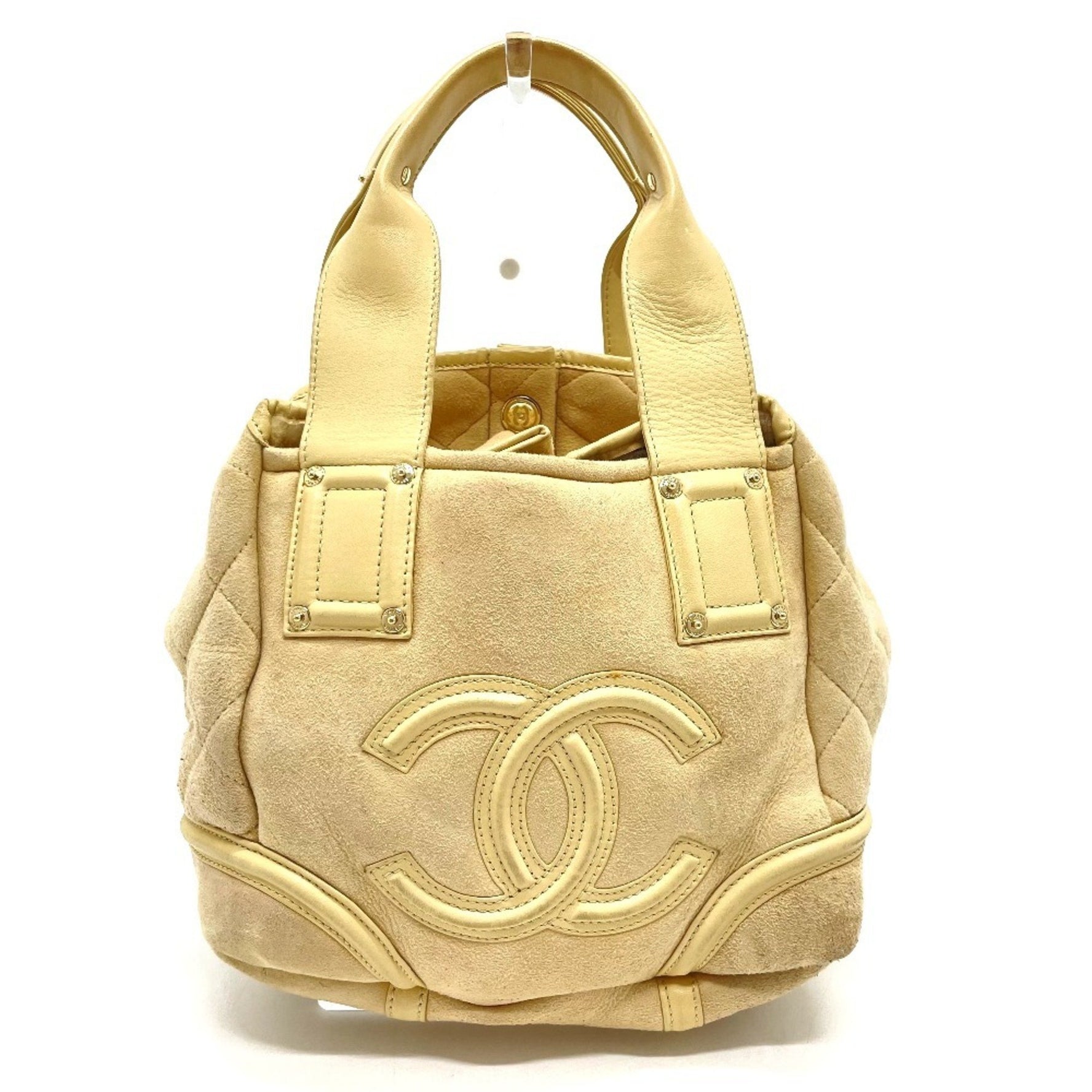 CHANEL CC Coco Mark Fluffy Mouton/Leather Handbag, with Gold Hardware