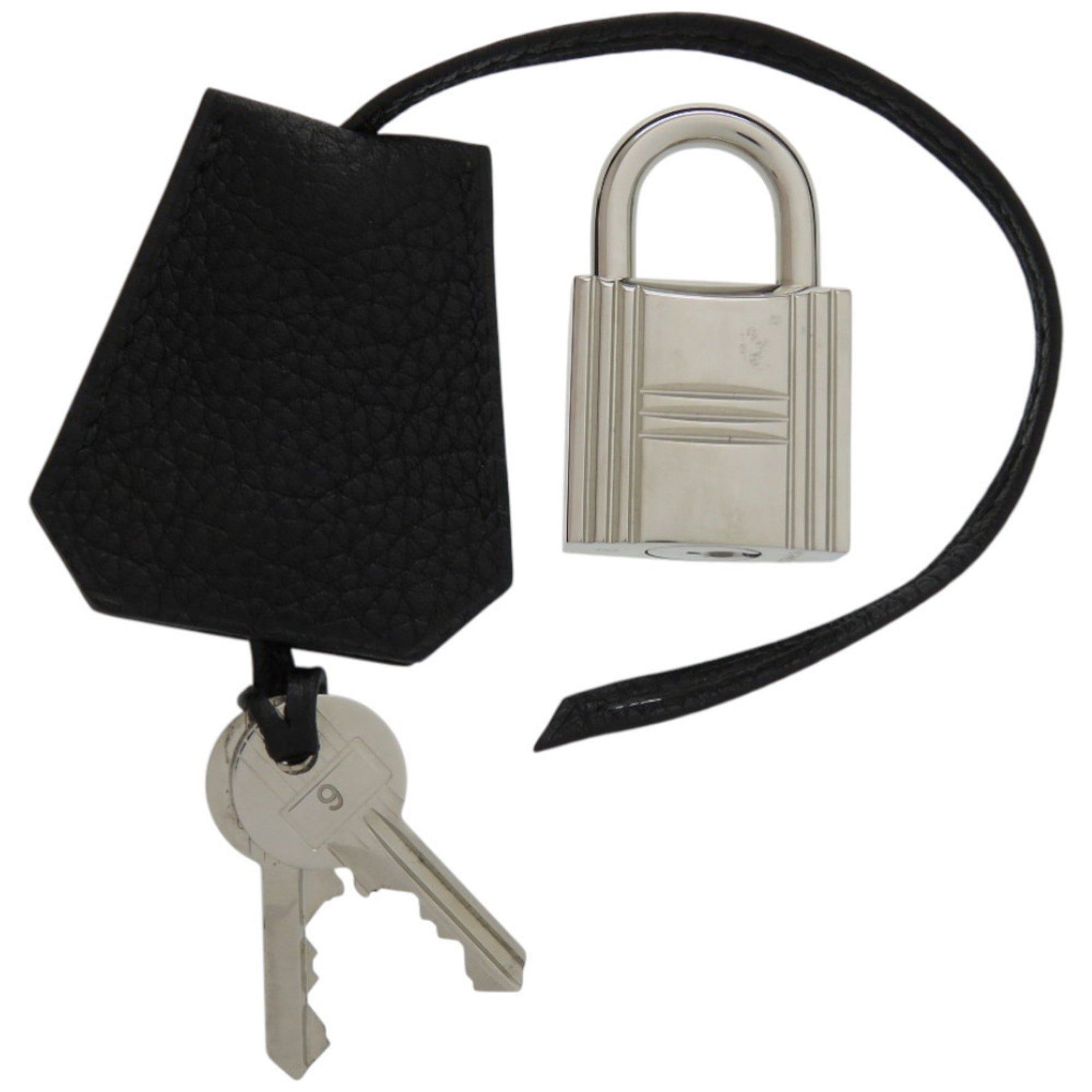Hermes Like new Hermès Haute Couture leather crochet padlock 0962