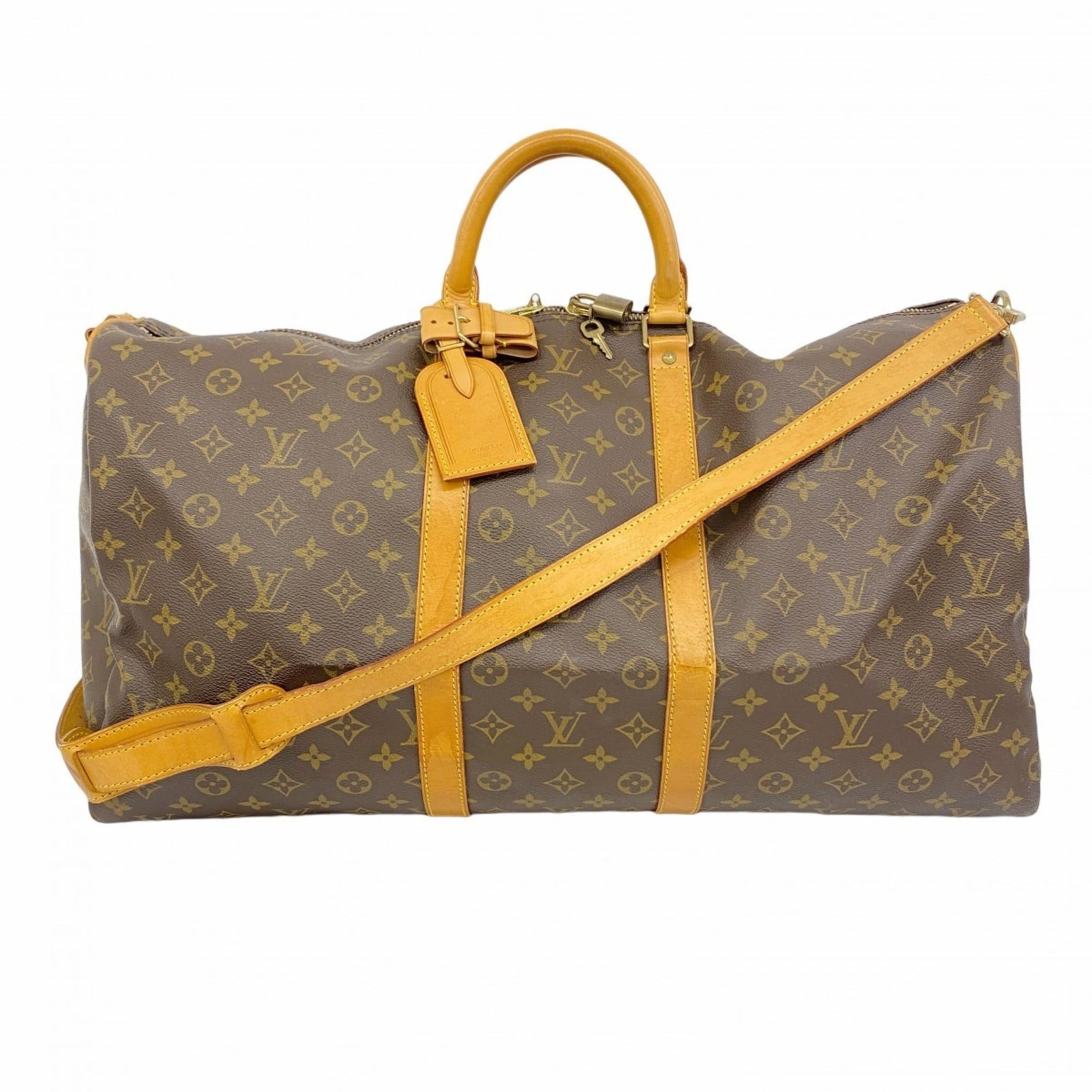 Louis Vuitton Monogram Keepall Bandouliere 55 Boston Bag Men's and