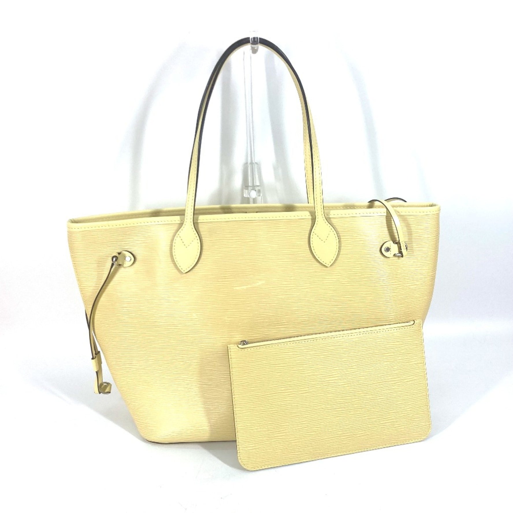 Louis Vuitton Epi Shoulder Bag with pouch Tote Bag Jaune pale