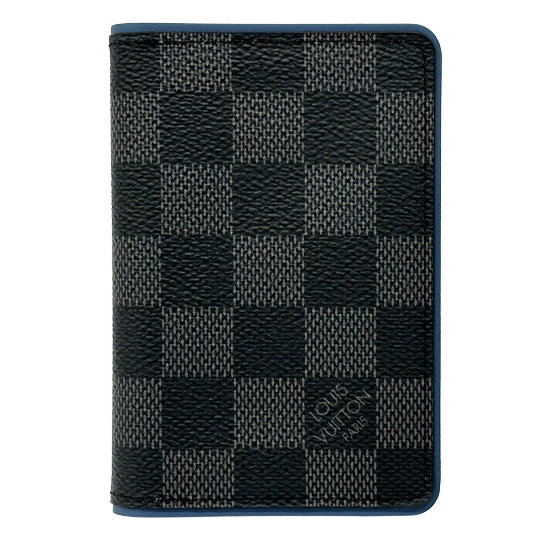 Louis Vuitton Damier Graphite Card Case, Brand, Canvas Organizer de Poche, Black, Navy, Gray, Pass Case
