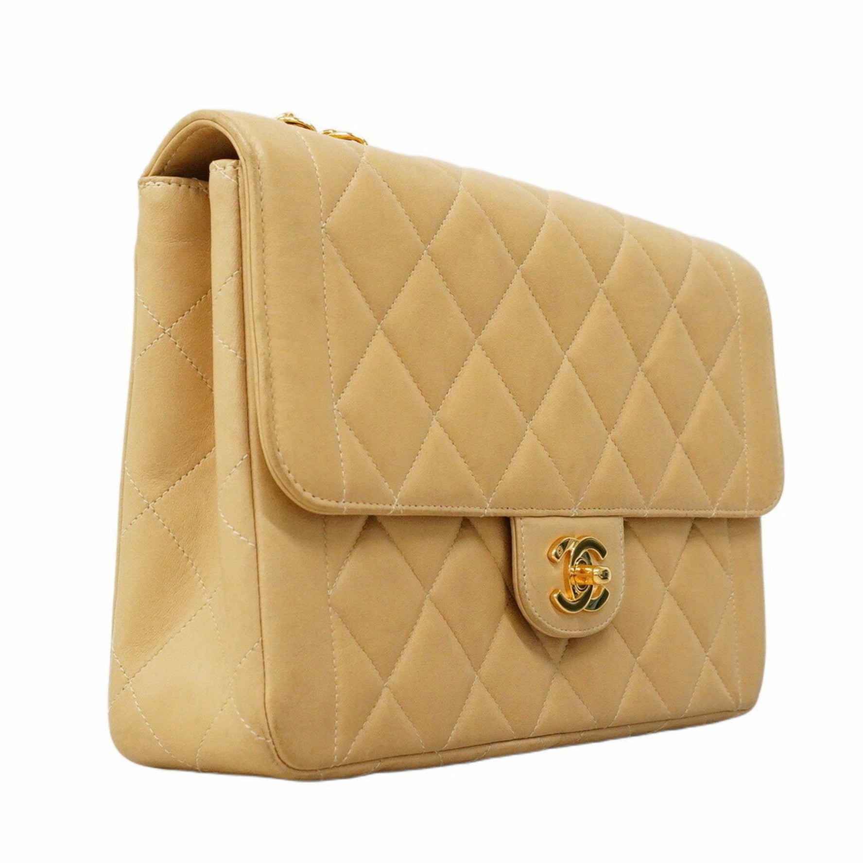 Chanel Shoulder Bag Matelasse W Chain Lambskin
